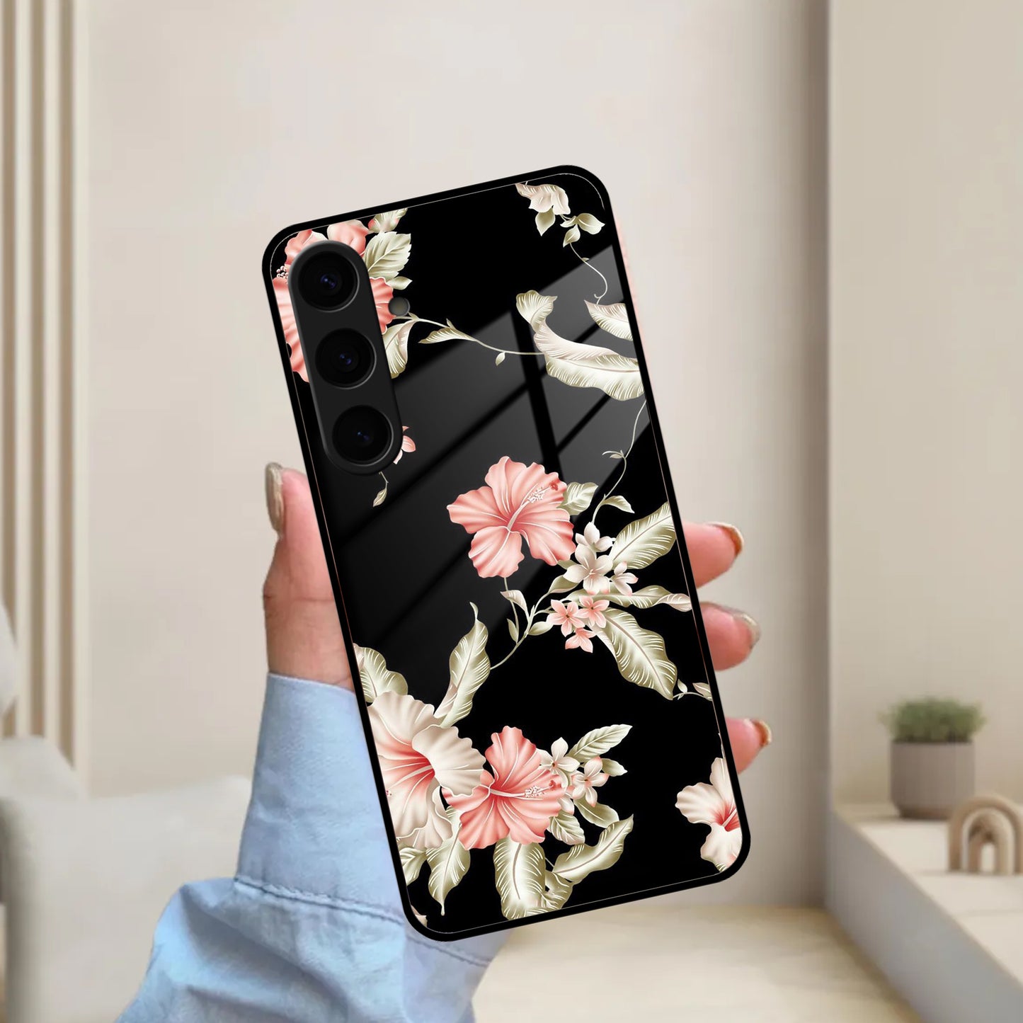 Retro Floral Glossy Metal Case Cover For Samsung ShopOnCliQ