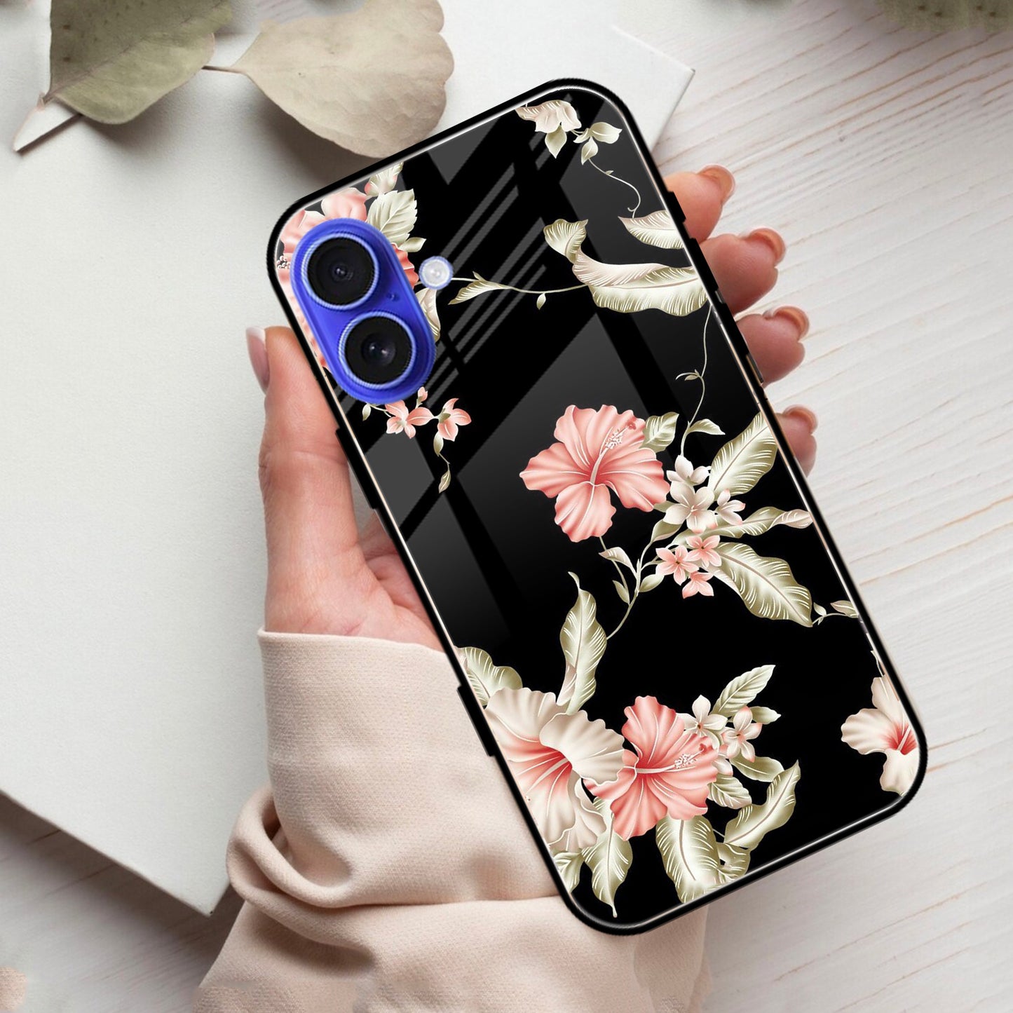 Retro Floral Glossy Metal Case Cover For iPhone ShopOnCliQ