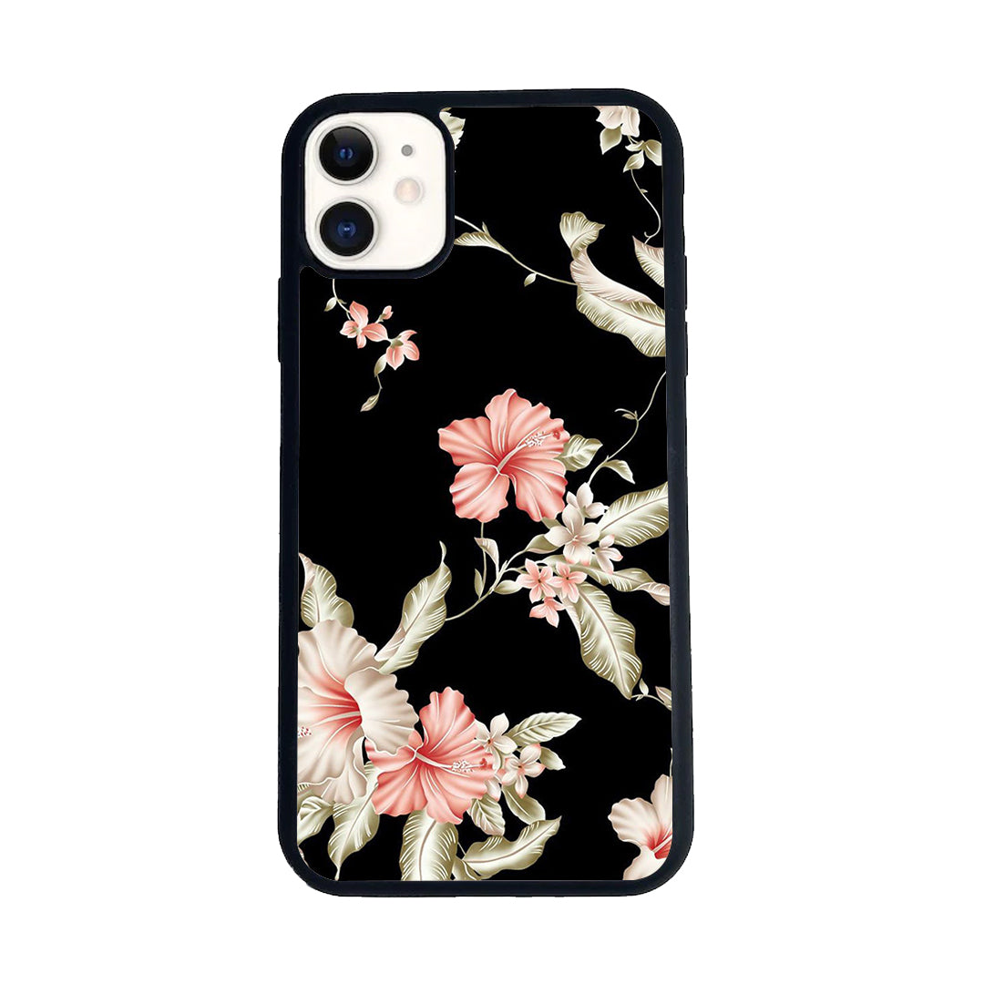 Retro Floral Glossy Metal Case Cover For iPhone - ShopOnCliQ