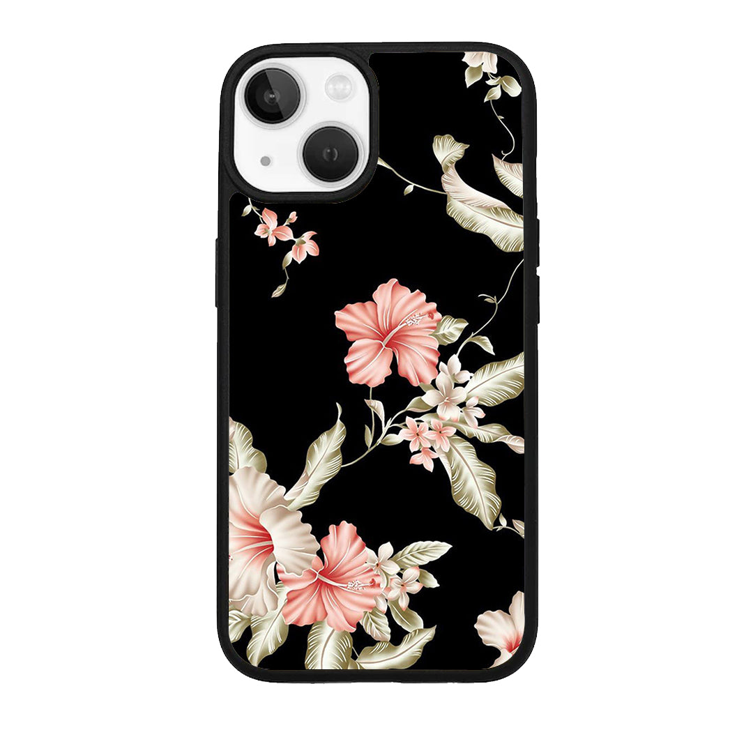 Retro Floral Glossy Metal Case Cover For iPhone - ShopOnCliQ