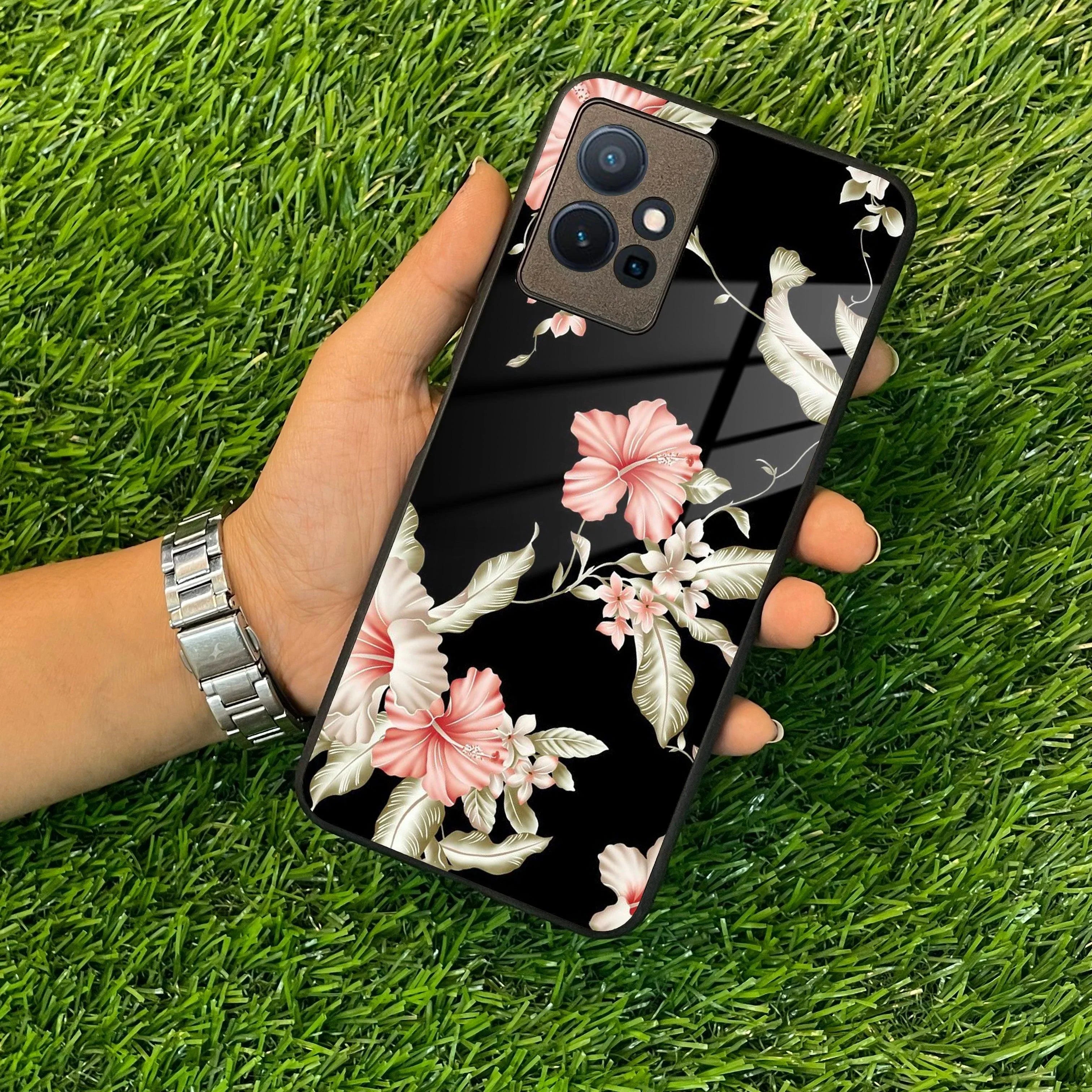 Retro Floral Glass Phone Case And Cover For Vivo - ShopOnCliQ