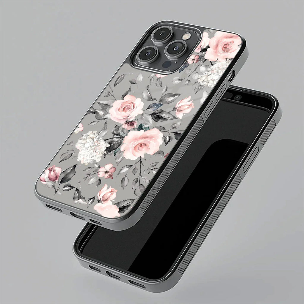 Retro Floral Glossy Glass Case Cover V2 For Oneplus - ShopOnCliQ