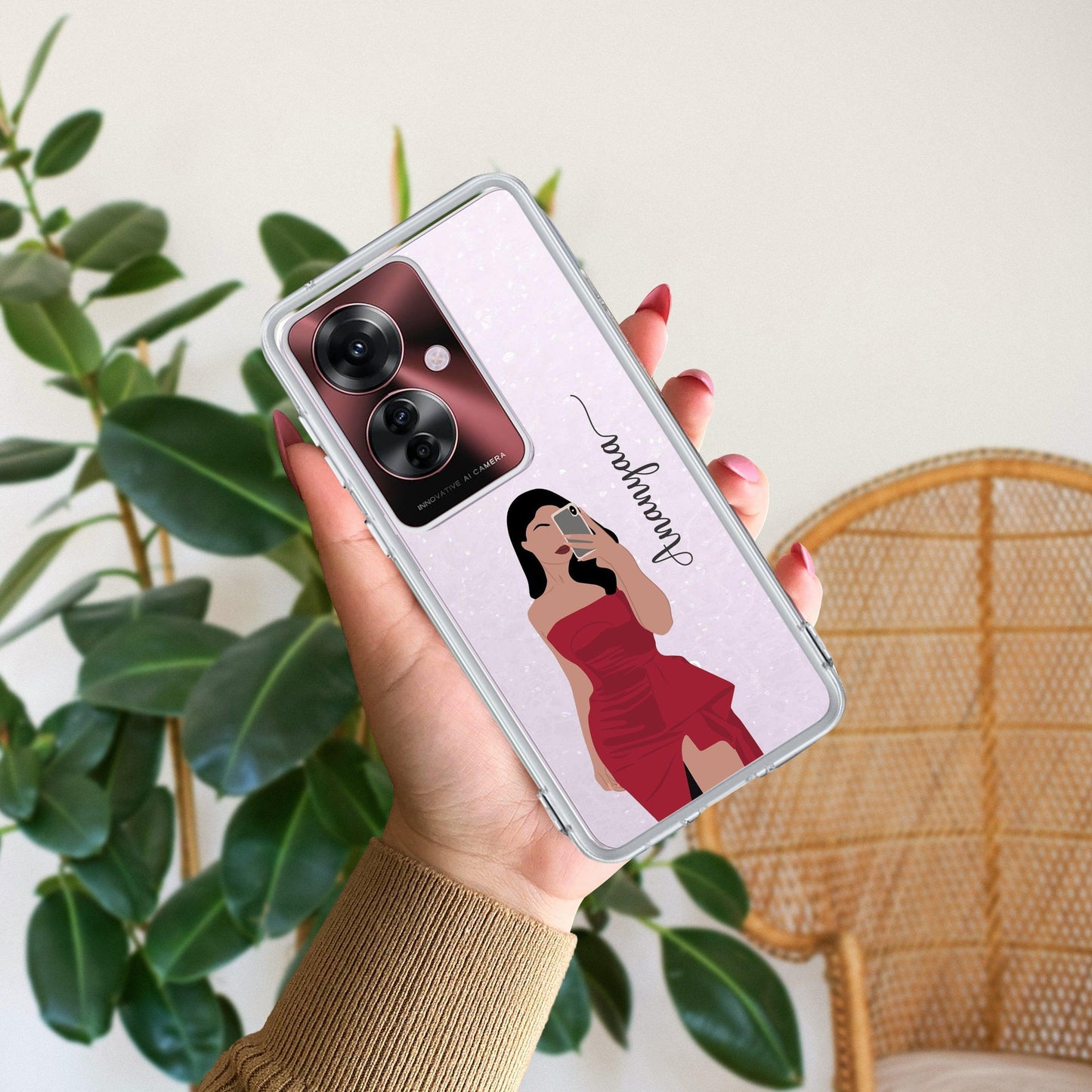 Scarlet Selfie Customize Transparent Silicon Case For Oppo