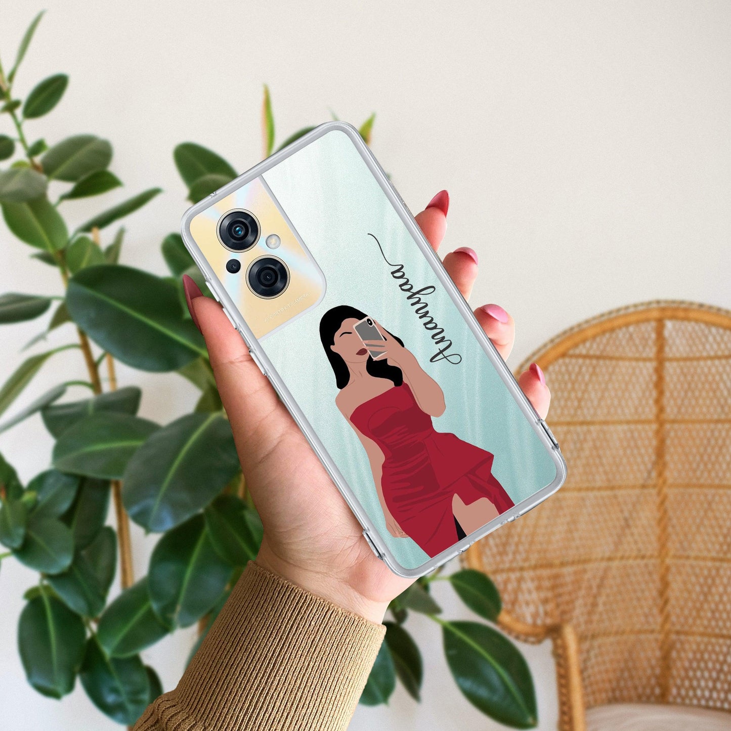 Scarlet Selfie Customize Transparent Silicon Case For Oppo