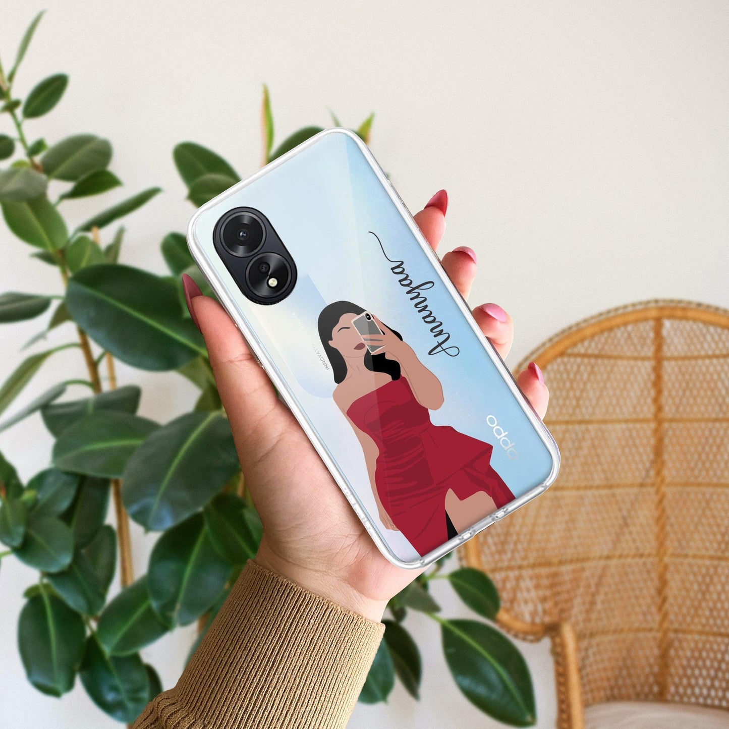 Scarlet Selfie Customize Transparent Silicon Case For Oppo