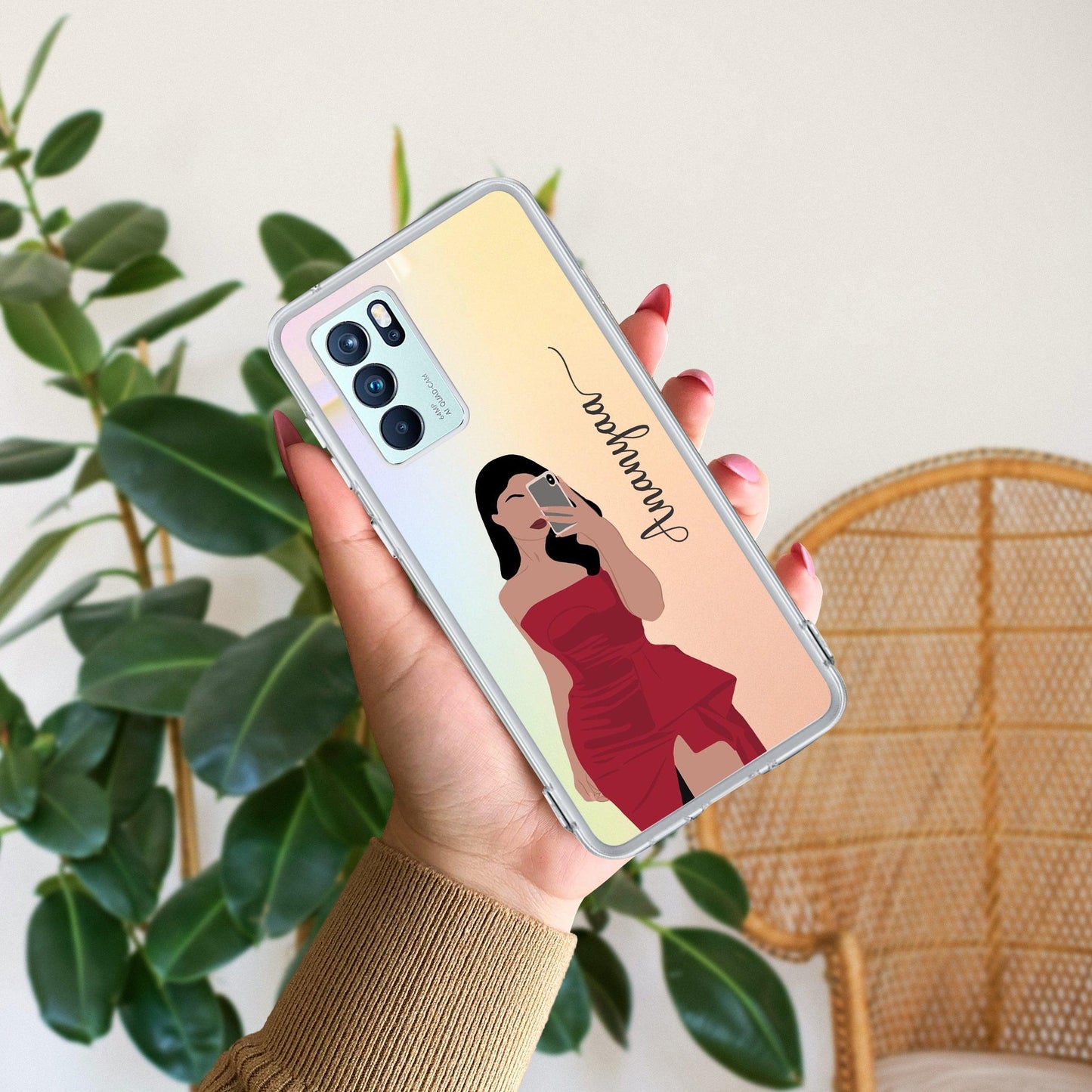 Scarlet Selfie Customize Transparent Silicon Case For Oppo