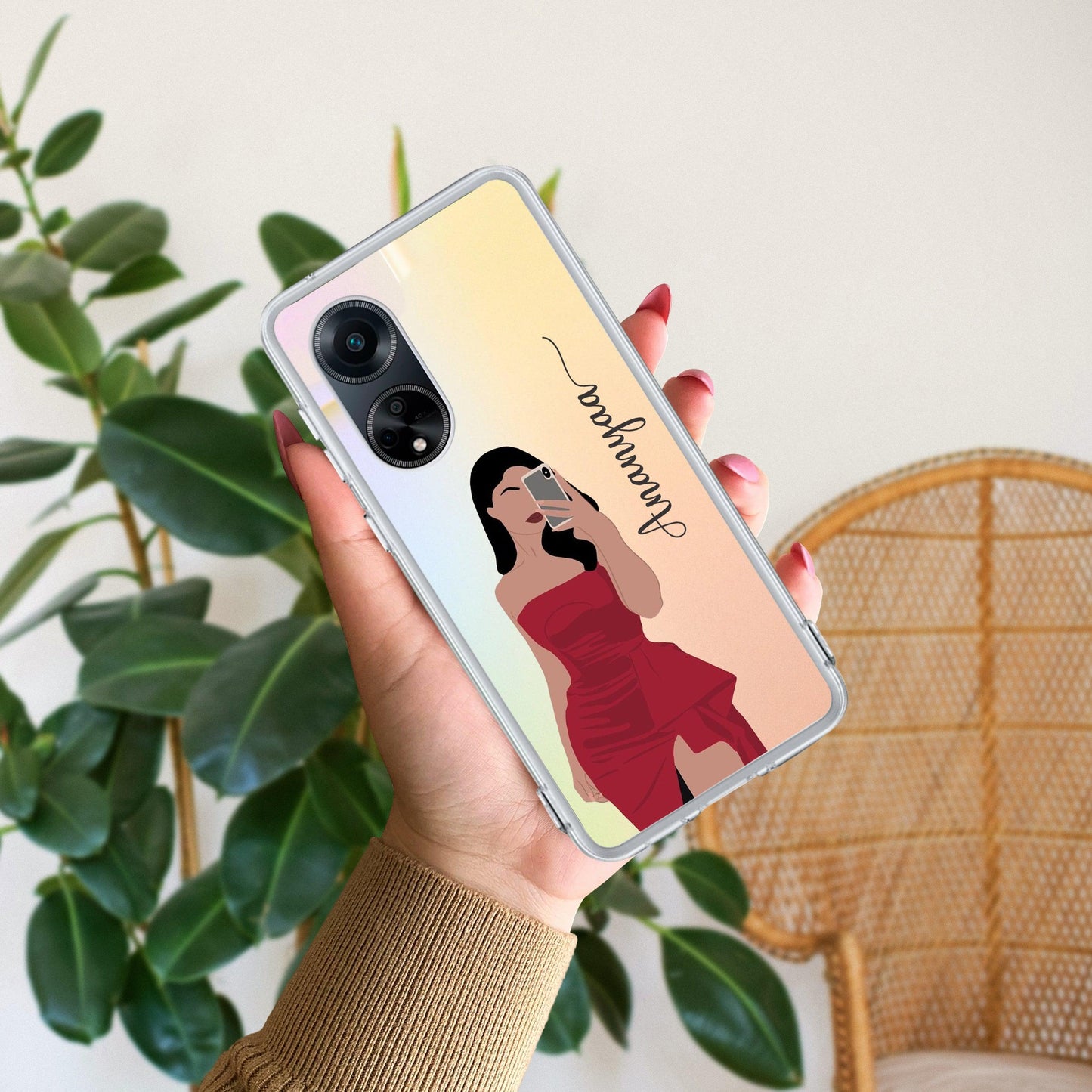 Scarlet Selfie Customize Transparent Silicon Case For Oppo