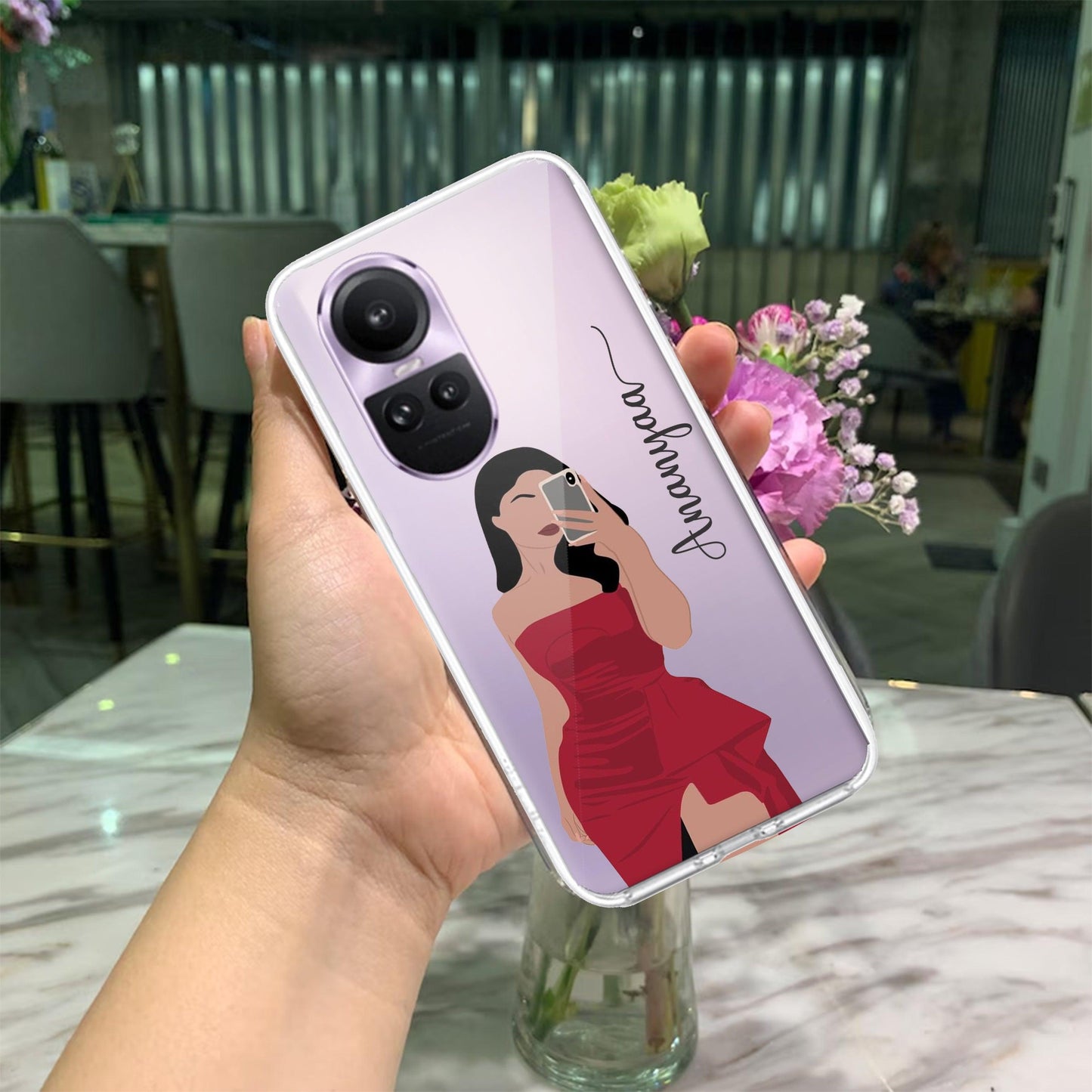 Scarlet Selfie Customize Transparent Silicon Case For Oppo
