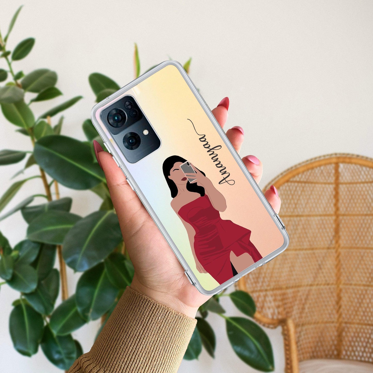 Scarlet Selfie Customize Transparent Silicon Case For Oppo