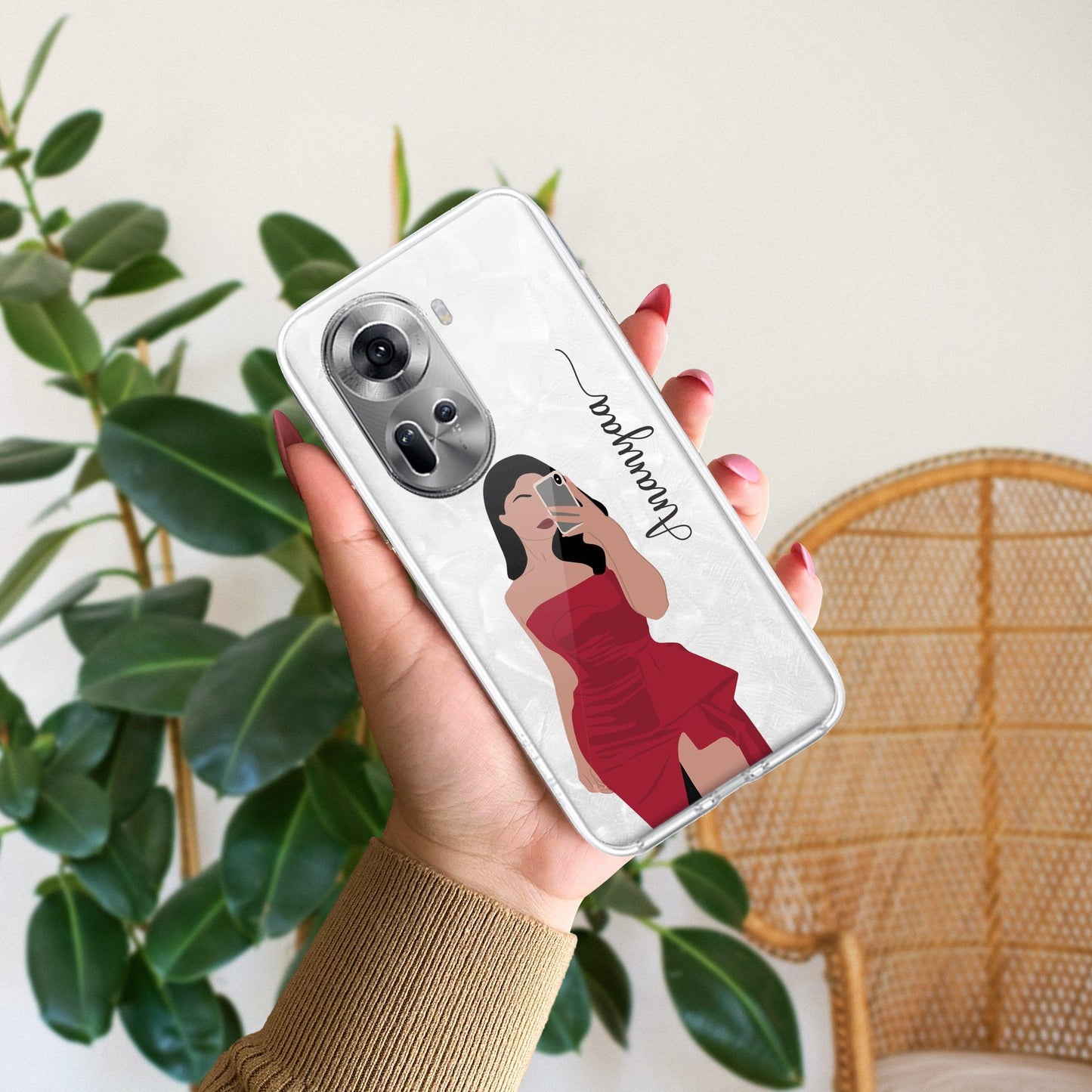 Scarlet Selfie Customize Transparent Silicon Case For Oppo