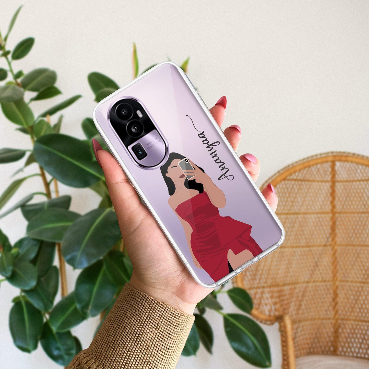 Scarlet Selfie Customize Transparent Silicon Case For Oppo