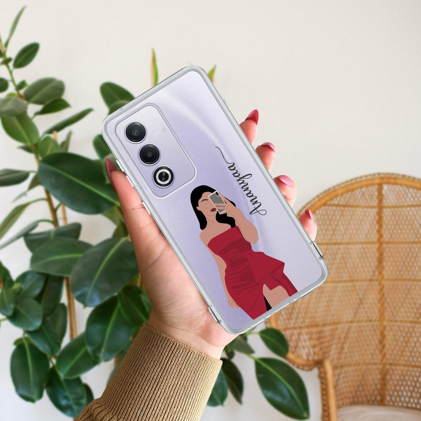 Scarlet Selfie Customize Transparent Silicon Case For Oppo