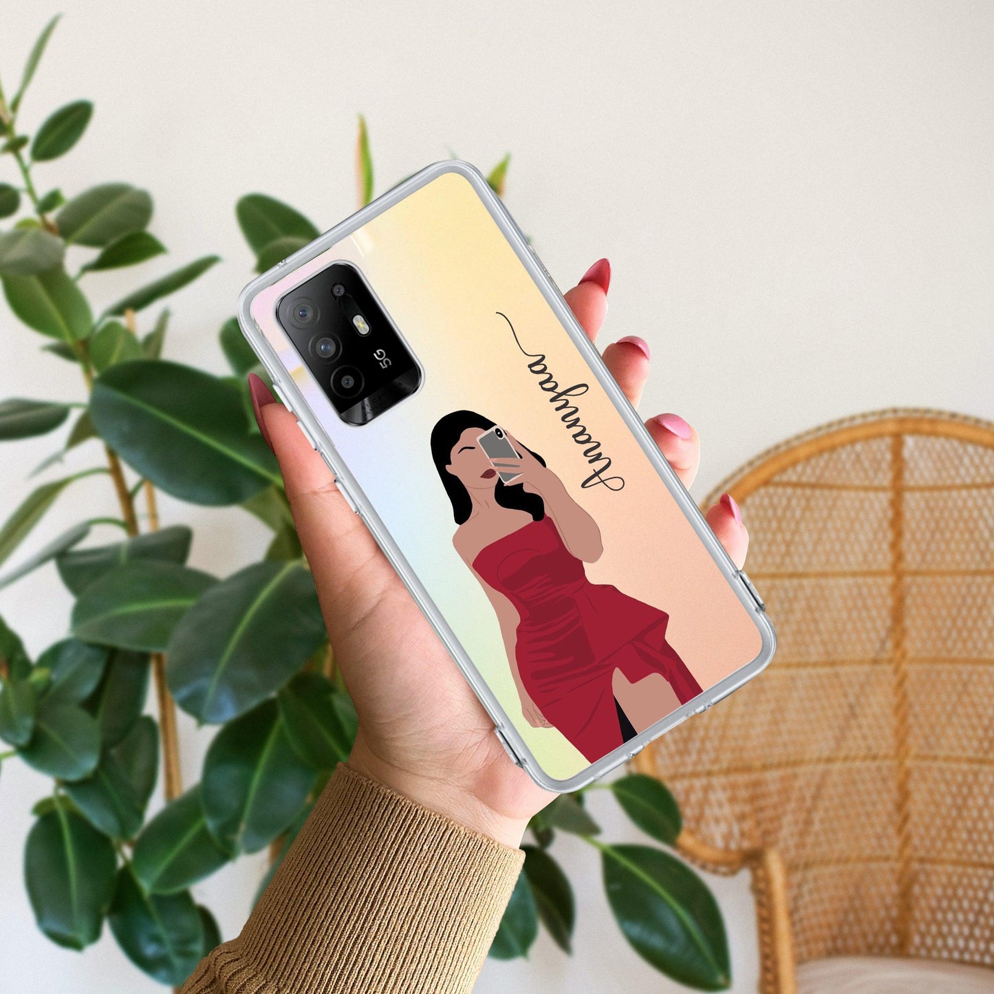 Scarlet Selfie Customize Transparent Silicon Case For Oppo