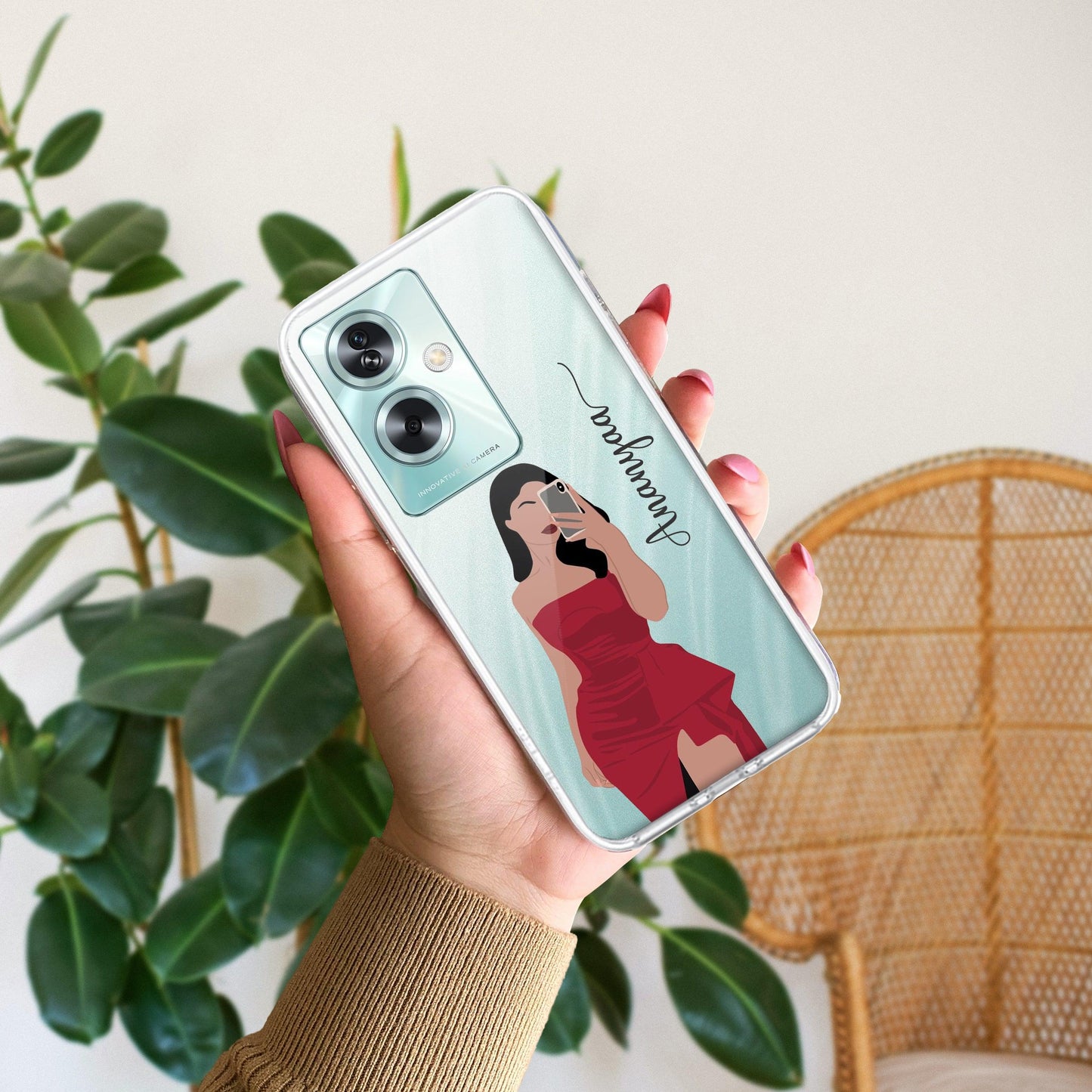 Scarlet Selfie Customize Transparent Silicon Case For Oppo