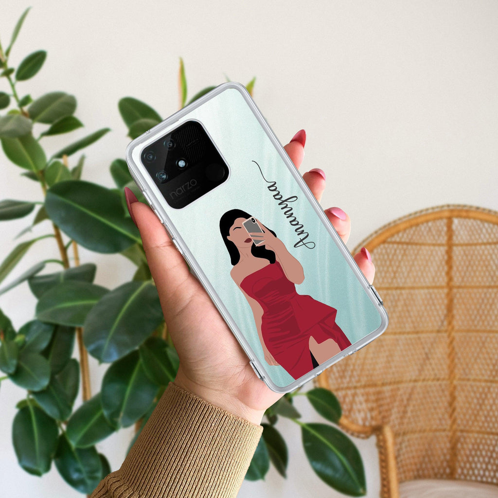 Scarlet Selfie Customize Transparent Silicon Case For Realme P3 5G