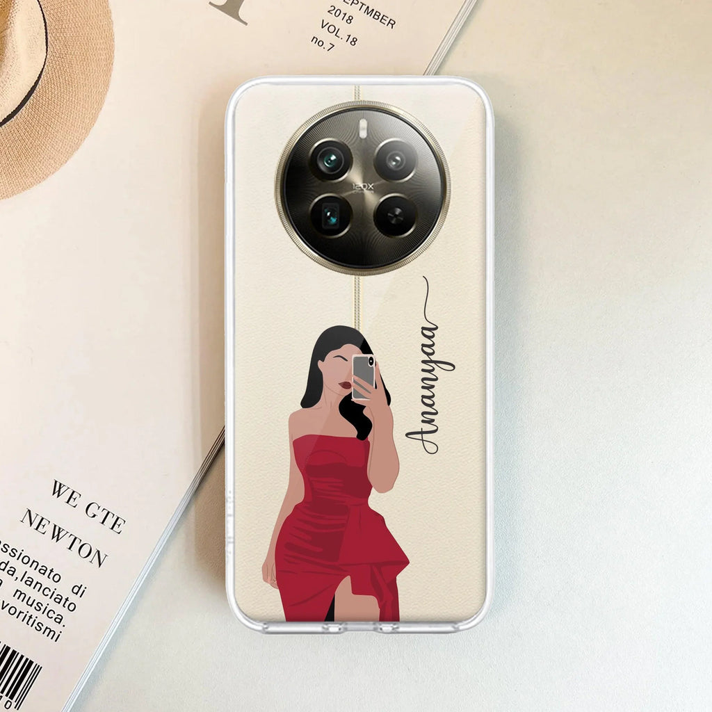 Scarlet Selfie Customize Transparent Silicon Case For Realme GT 6 5G