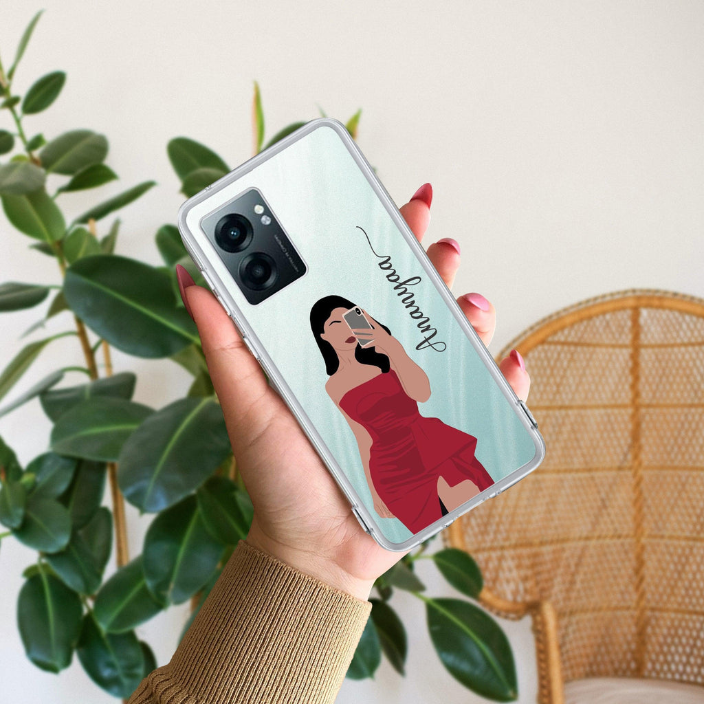 Scarlet Selfie Customize Transparent Silicon Case For Realme Narzo 50 5G