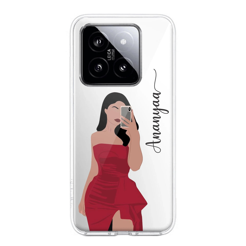 Scarlet Selfie Customize Transparent Silicon Case For Xiaomi 14 5G