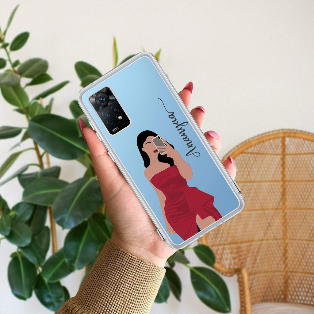 Scarlet Selfie Customize Transparent Silicon Case For Redmi Note 14 5G