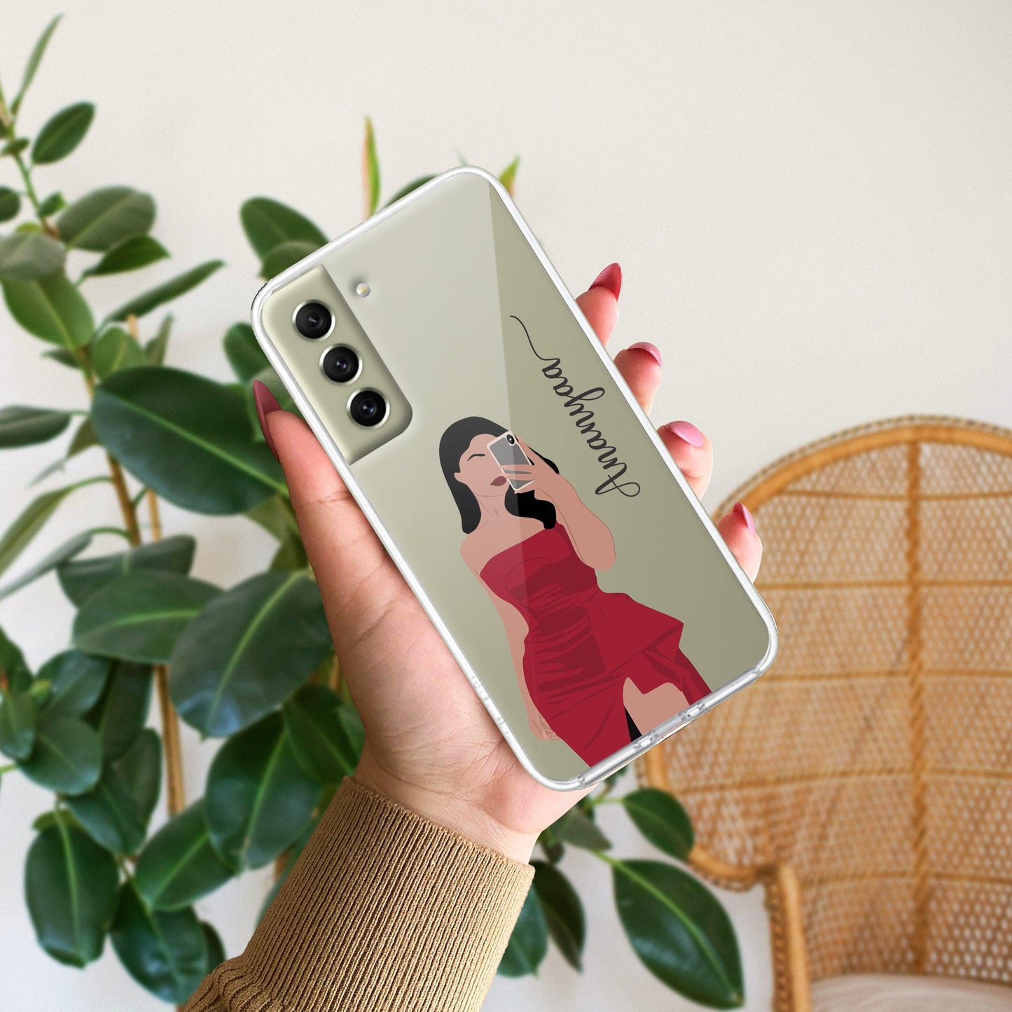Scarlet Selfie Customize Transparent Silicon Case For Samsung