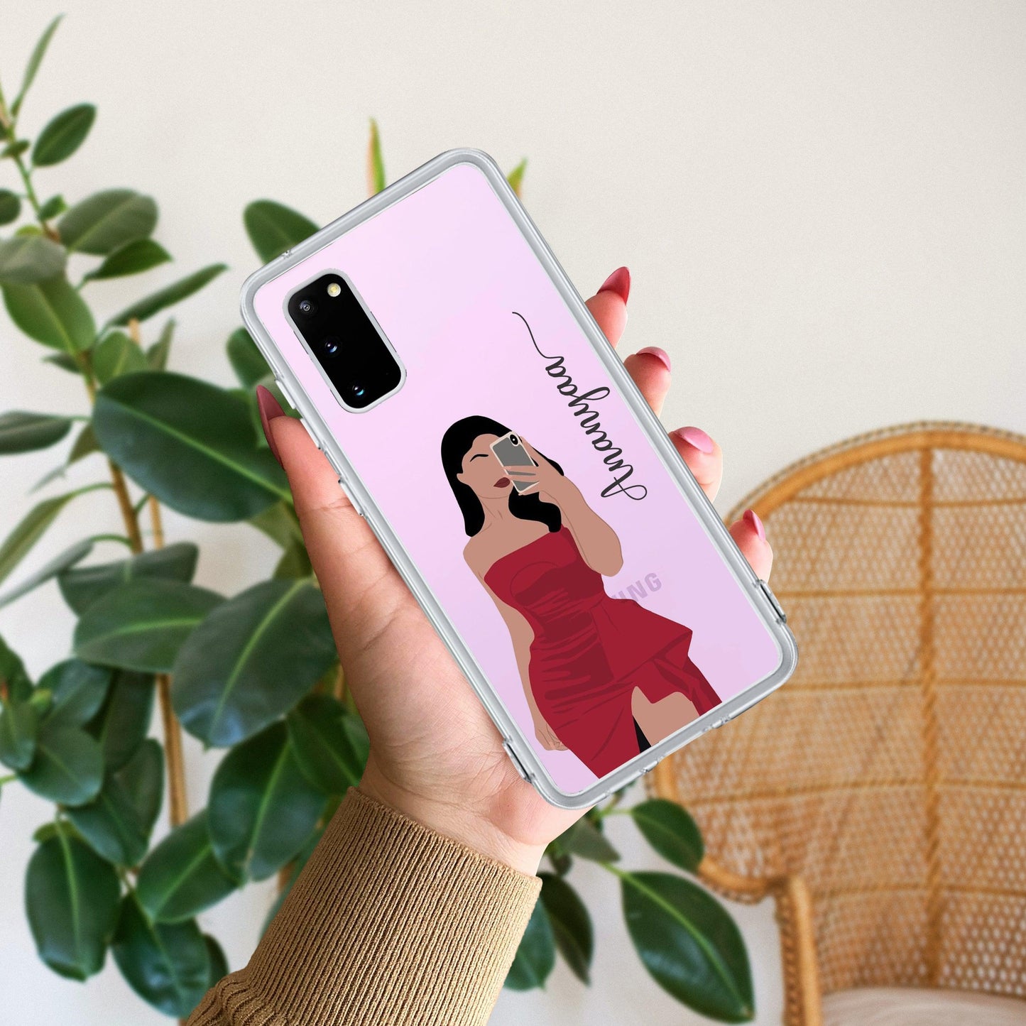 Scarlet Selfie Customize Transparent Silicon Case For Samsung
