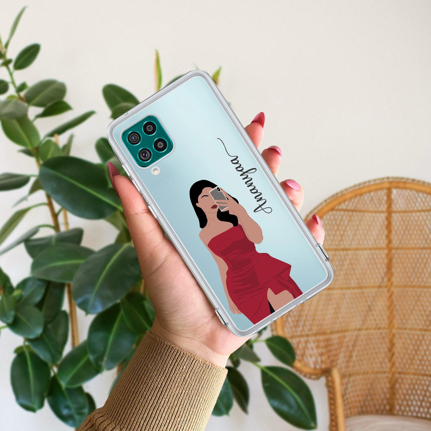 Scarlet Selfie Customize Transparent Silicon Case For Samsung