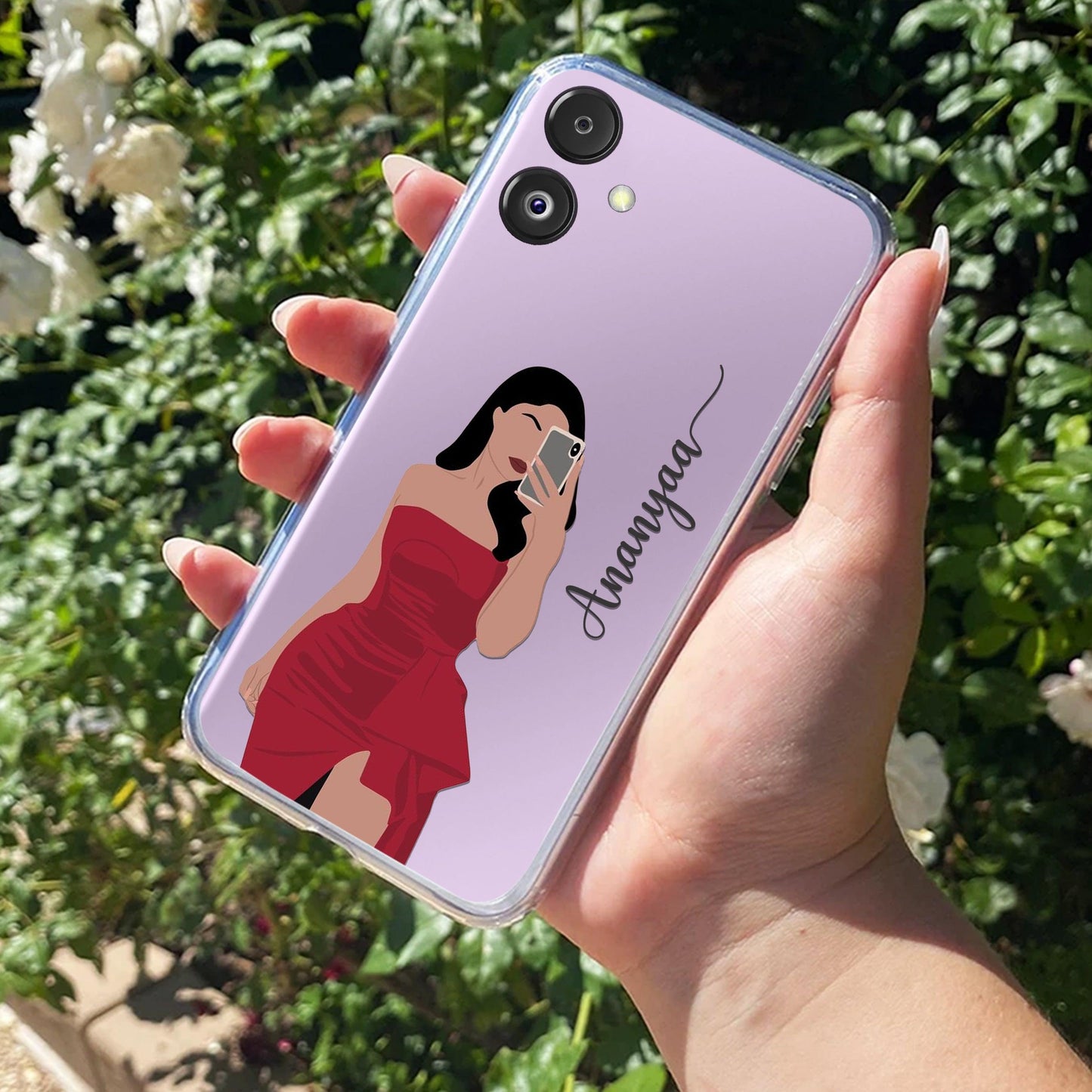 Scarlet Selfie Customize Transparent Silicon Case For Samsung