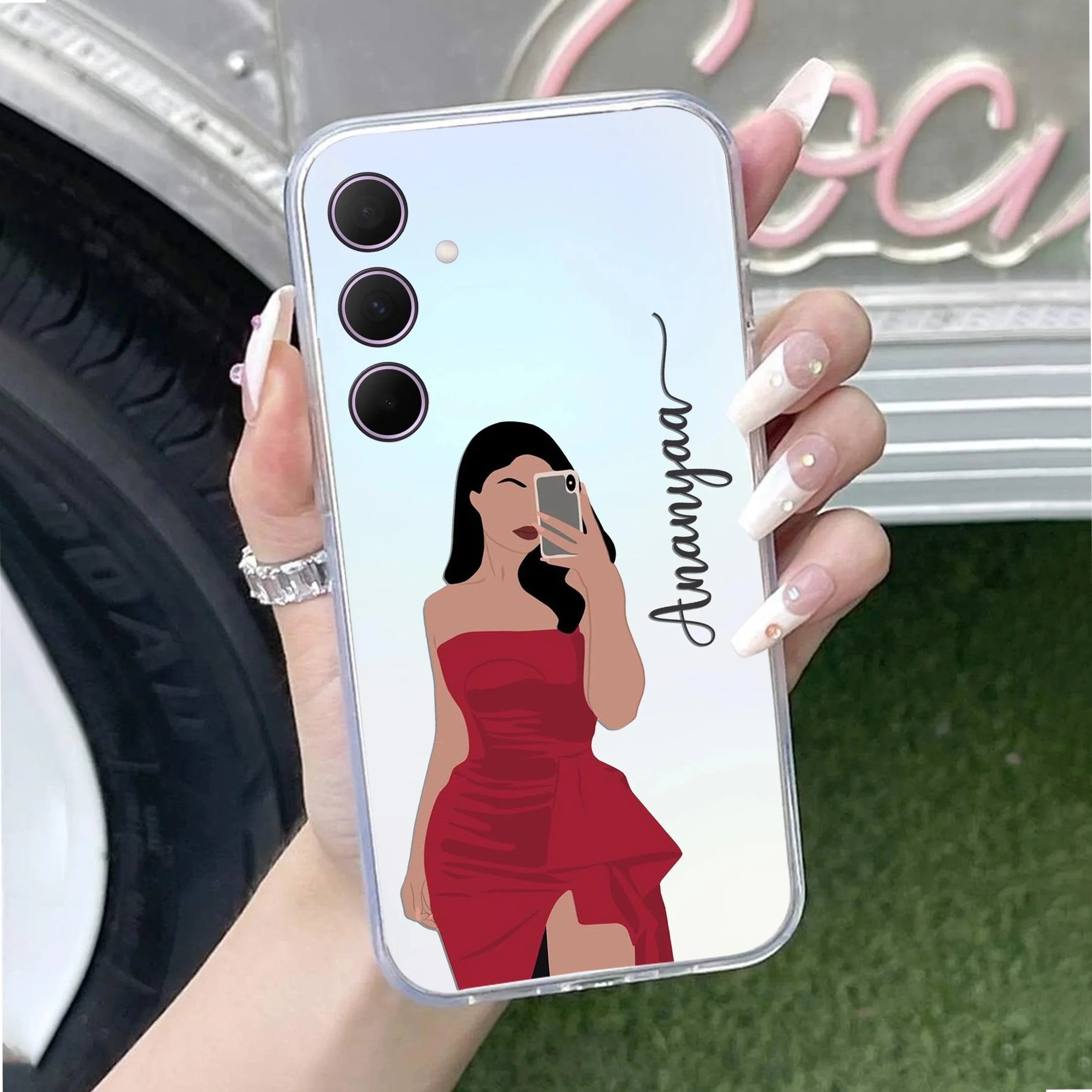 Scarlet Selfie Customize Transparent Silicon Case For Samsung - ShopOnCliQ