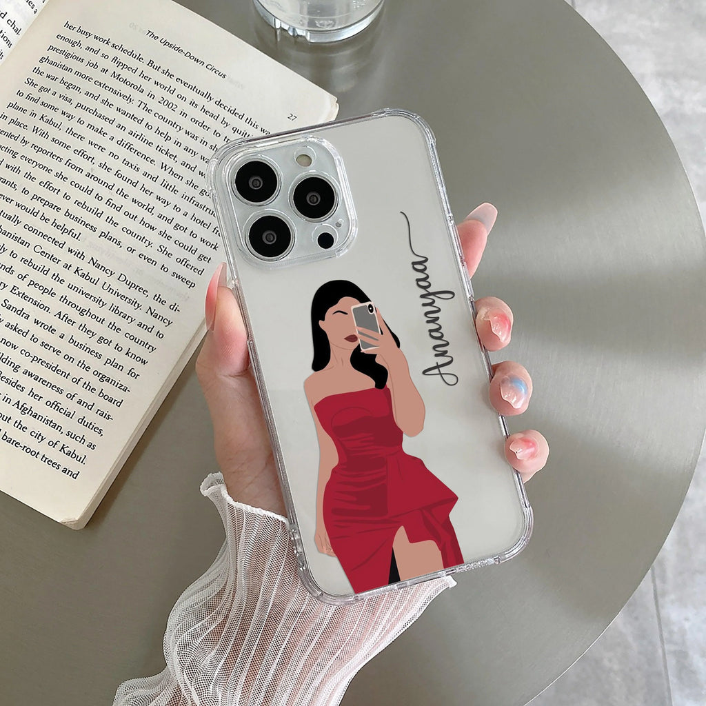 Scarlet Selfie Customize Transparent Silicon Case For iPhone 14 Pro Max