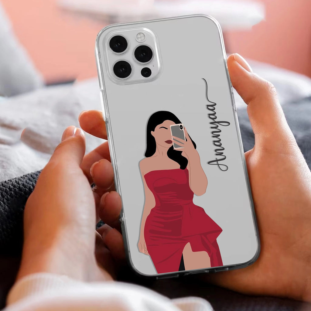 Scarlet Selfie Customize Anti Yellow Clear Case For iPhone 16 Pro