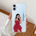 Scarlet Selfie Customize Transparent Silicon Case For iPhone 16 Plus