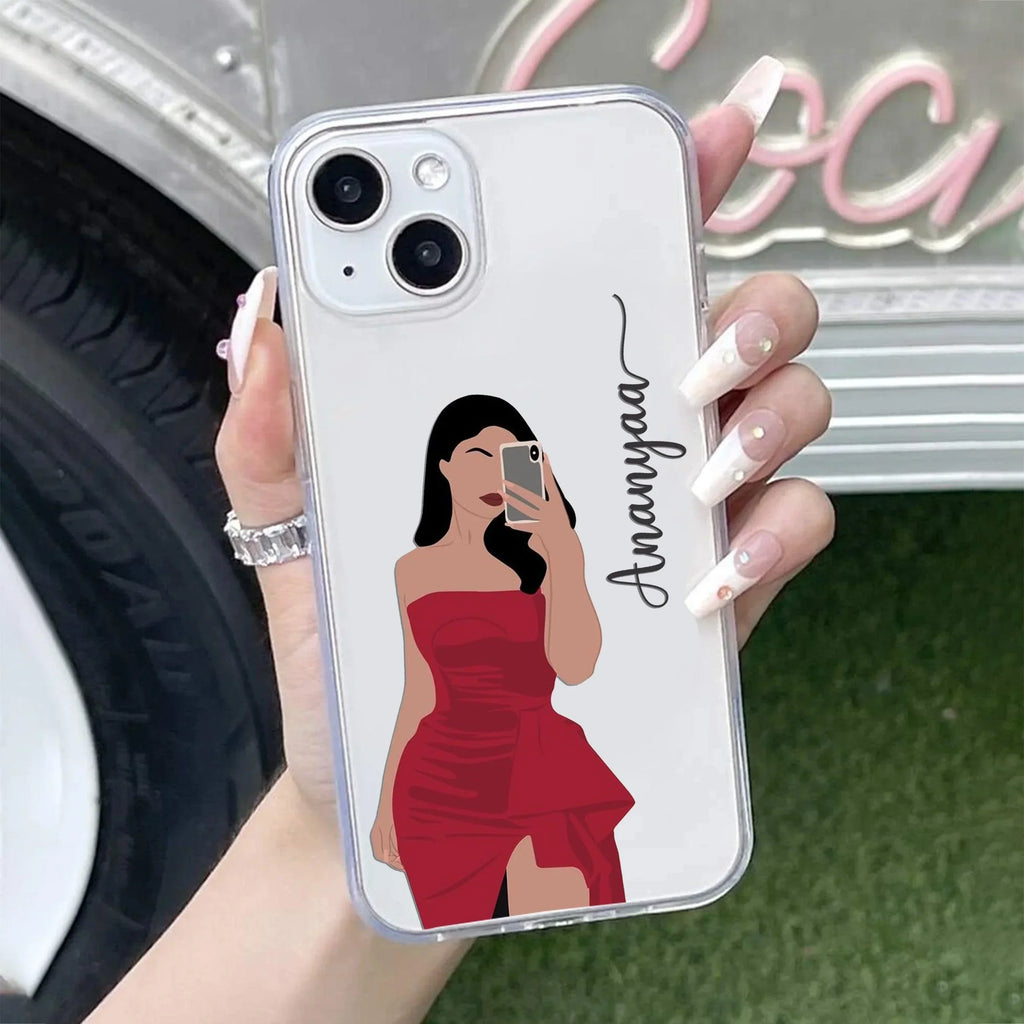Scarlet Selfie Customize Transparent Silicon Case For Google Pixel 9 Pro XL