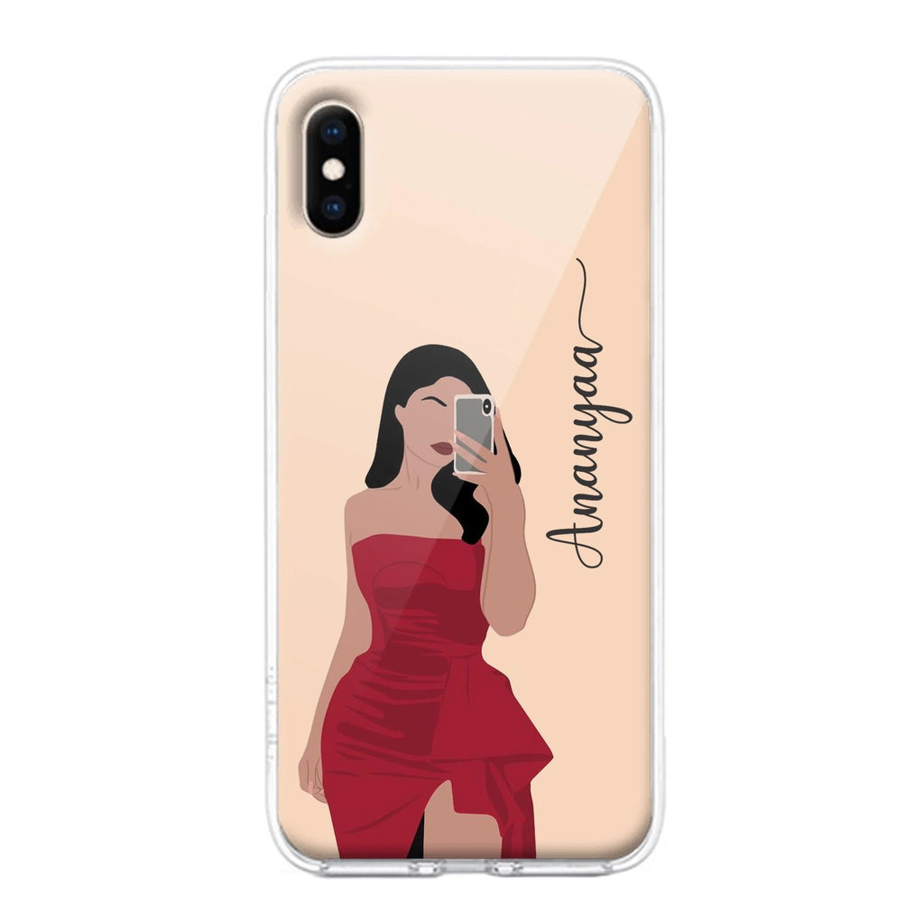 Scarlet Selfie Customize Transparent Silicon Case For iPhone 14 Pro Max