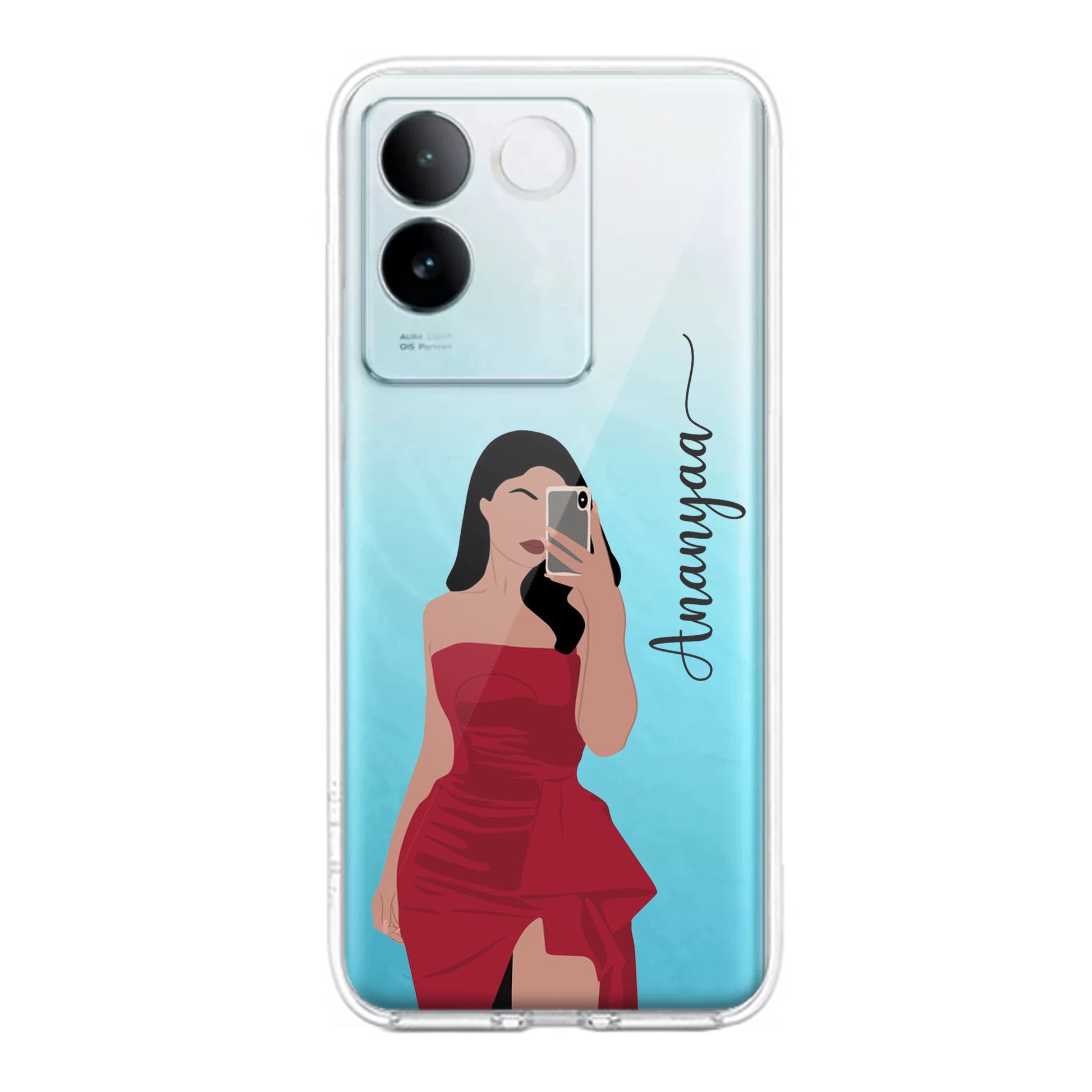 Scarlet Selfie Customize Transparent Silicon Case For iQOO ShopOnCliQ