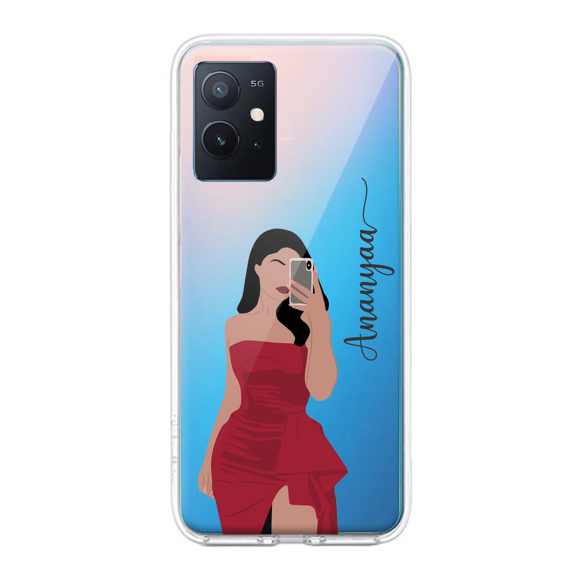 Scarlet Selfie Customize Transparent Silicon Case For iQOO ShopOnCliQ