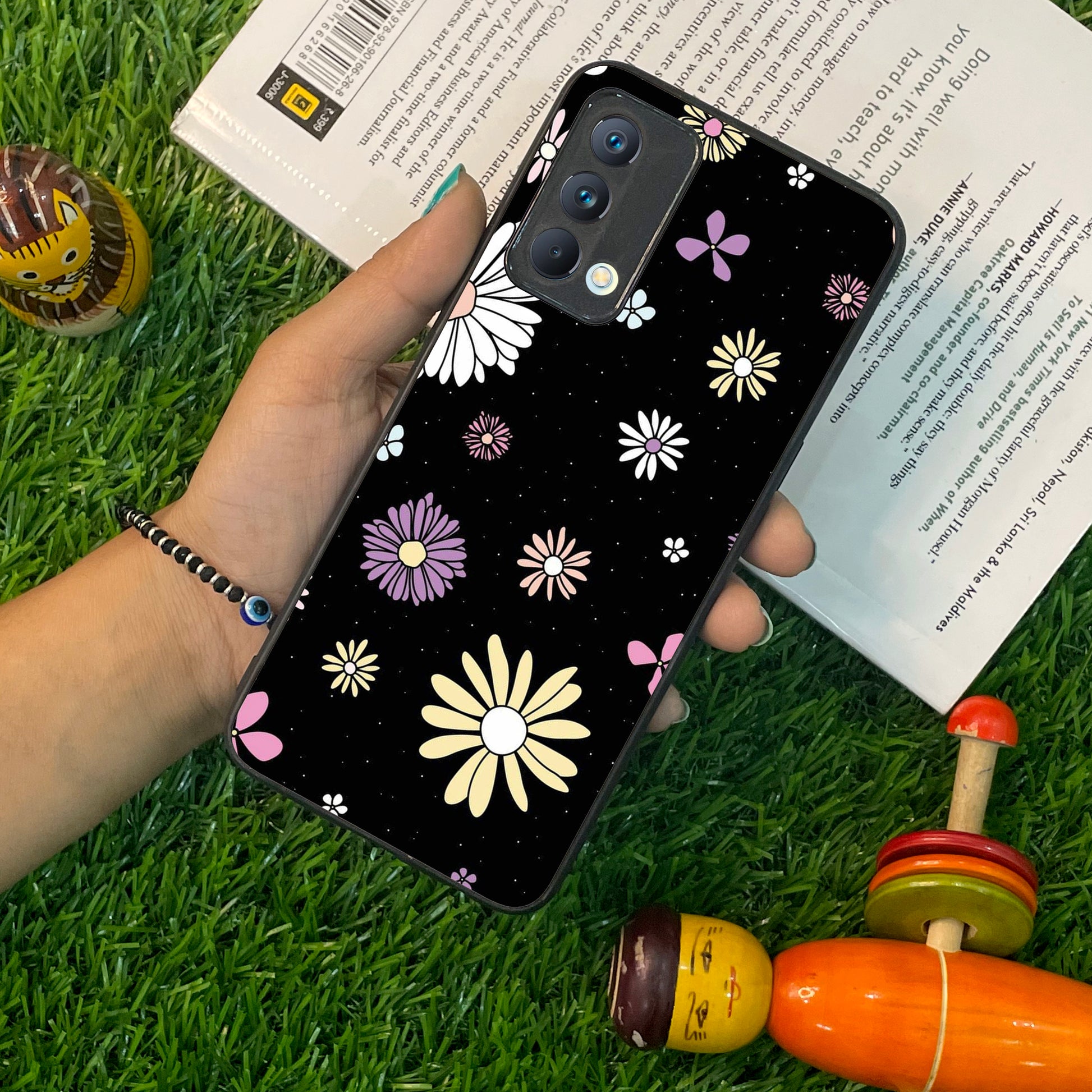 Seamless Floral Glossy Customised Metal Case Cover For Realme ShopOnCliQ