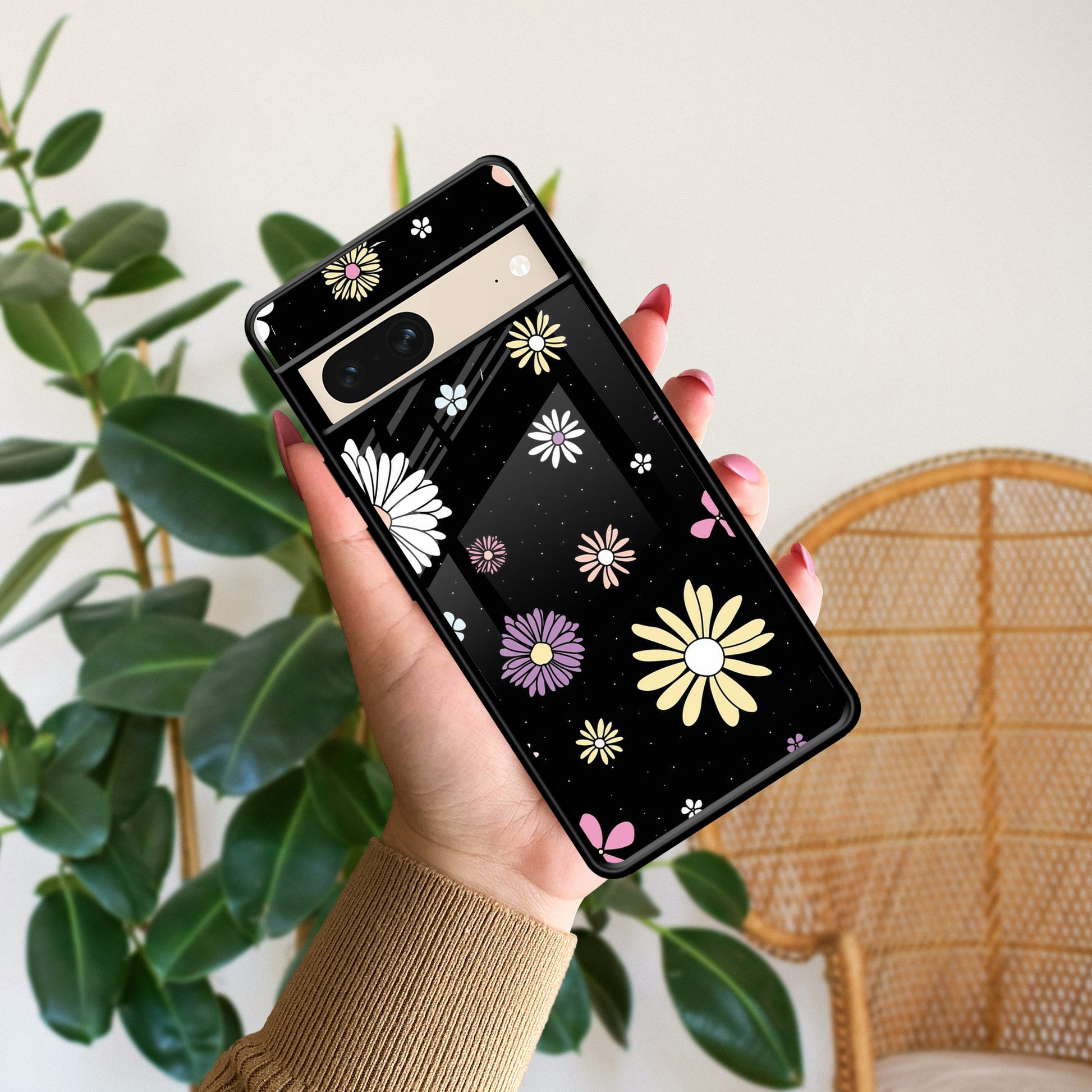 Seamless Floral Glossy Metal Case Cover For Google ShopOnCliQ