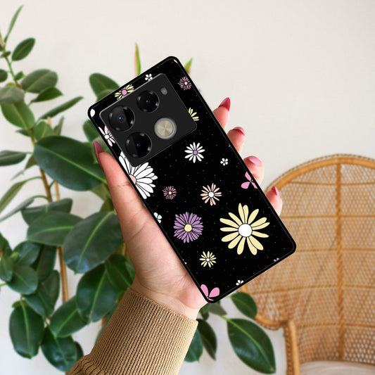 Seamless Floral Glossy Metal Case Cover For Infinix - ShopOnCliQ