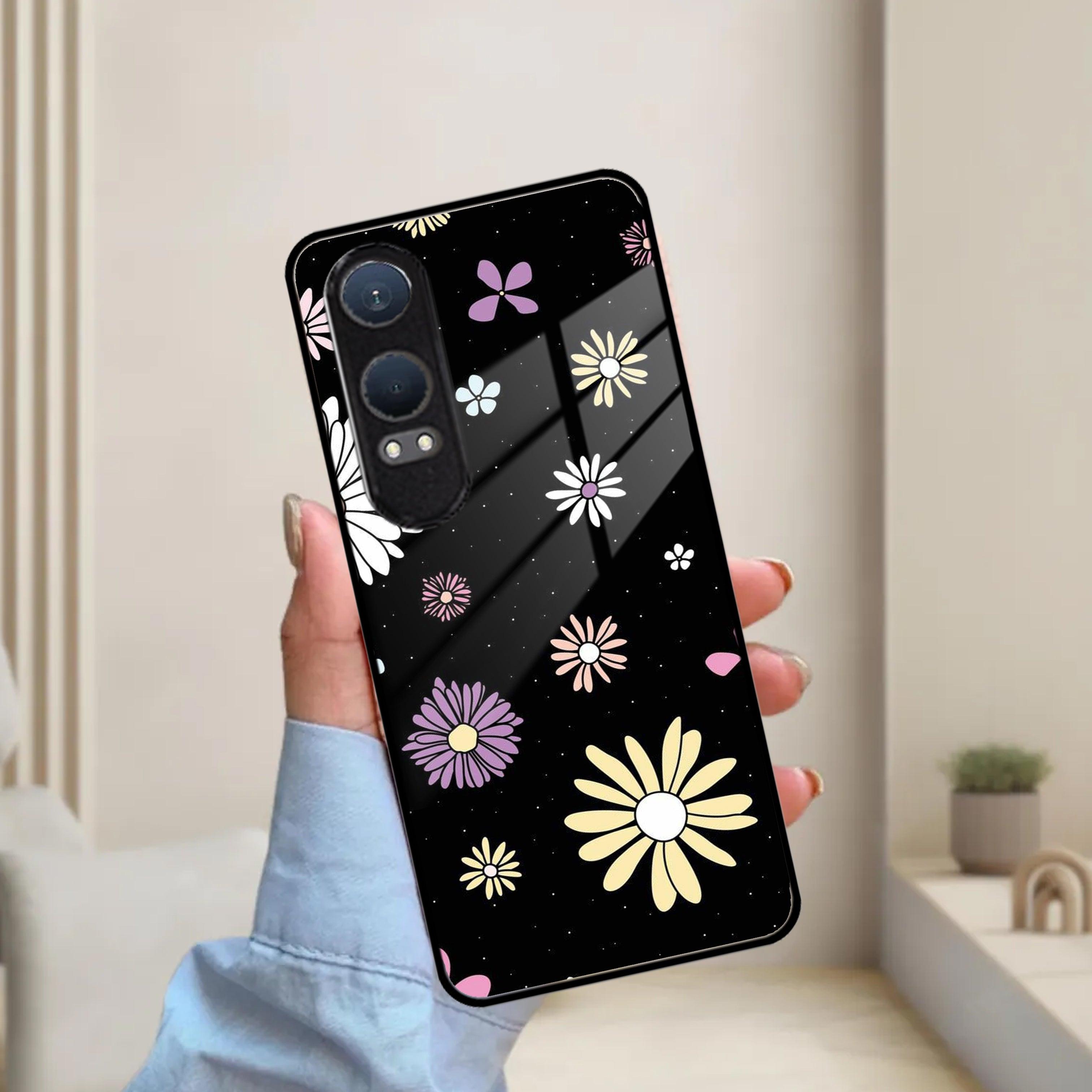 Seamless Floral Glossy Metal Case Cover For OnePlus - ShopOnCliQ