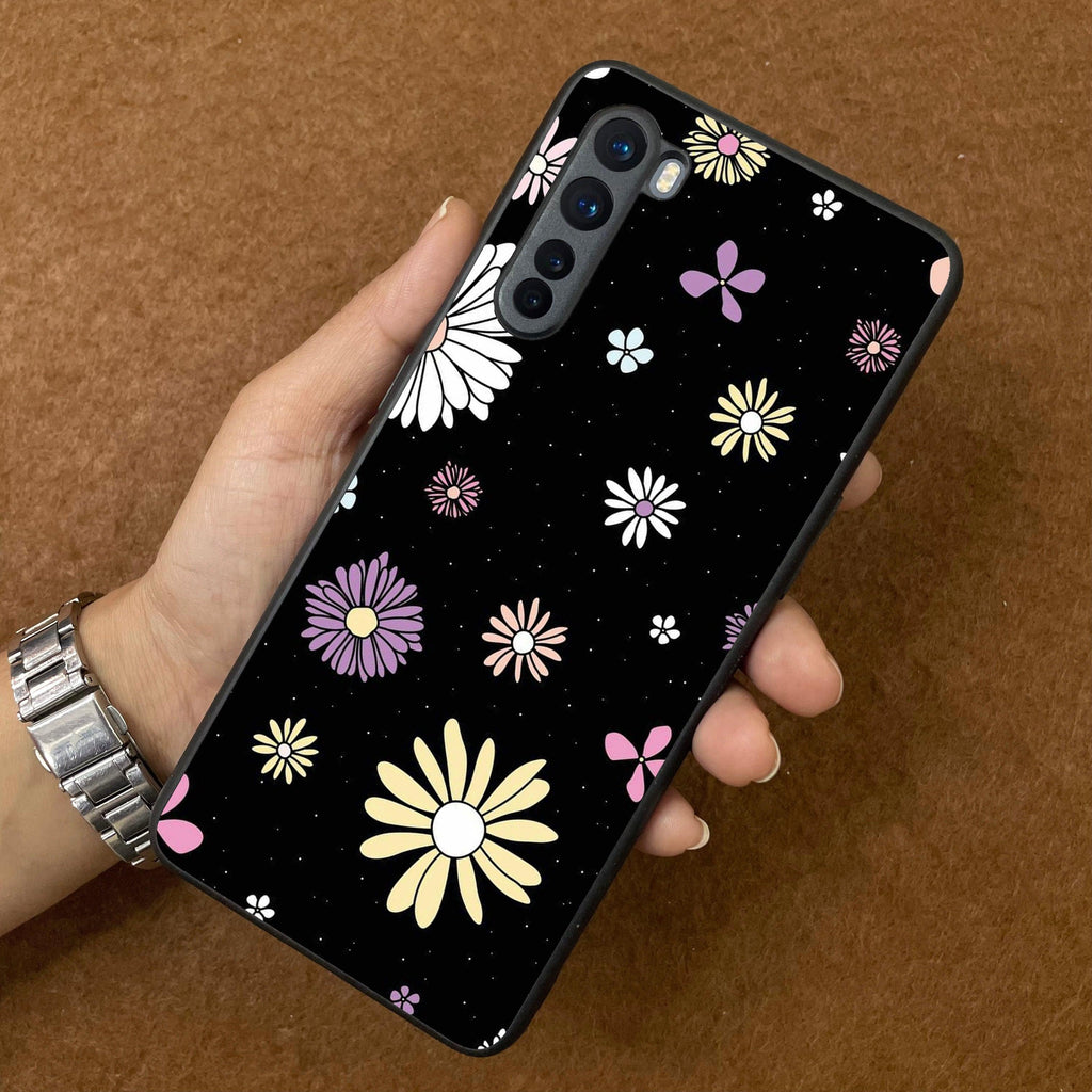Seamless Floral Glossy Metal Case Cover For OnePlus - ShopOnCliQ