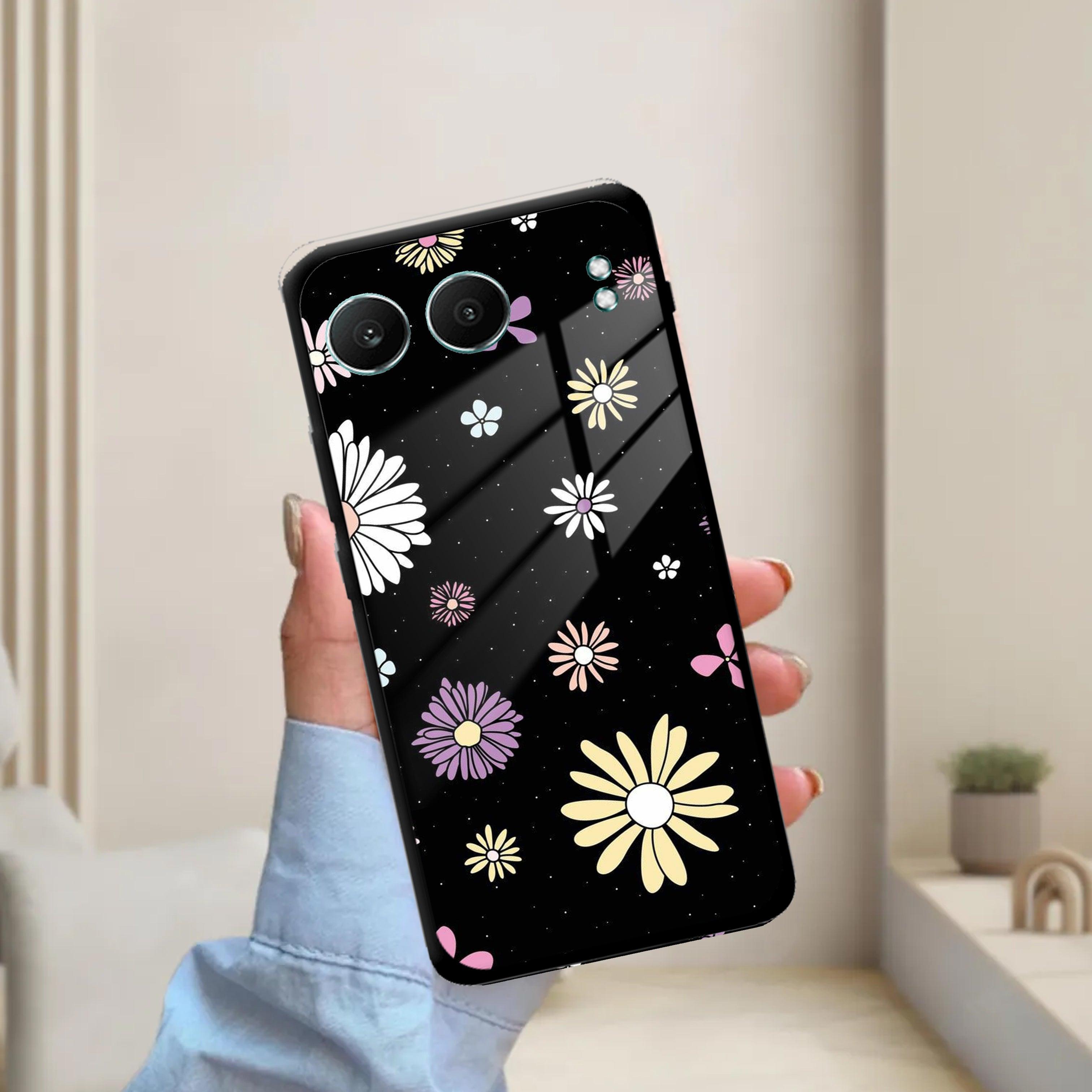 Seamless Floral Glossy Metal Case Cover For OnePlus - ShopOnCliQ