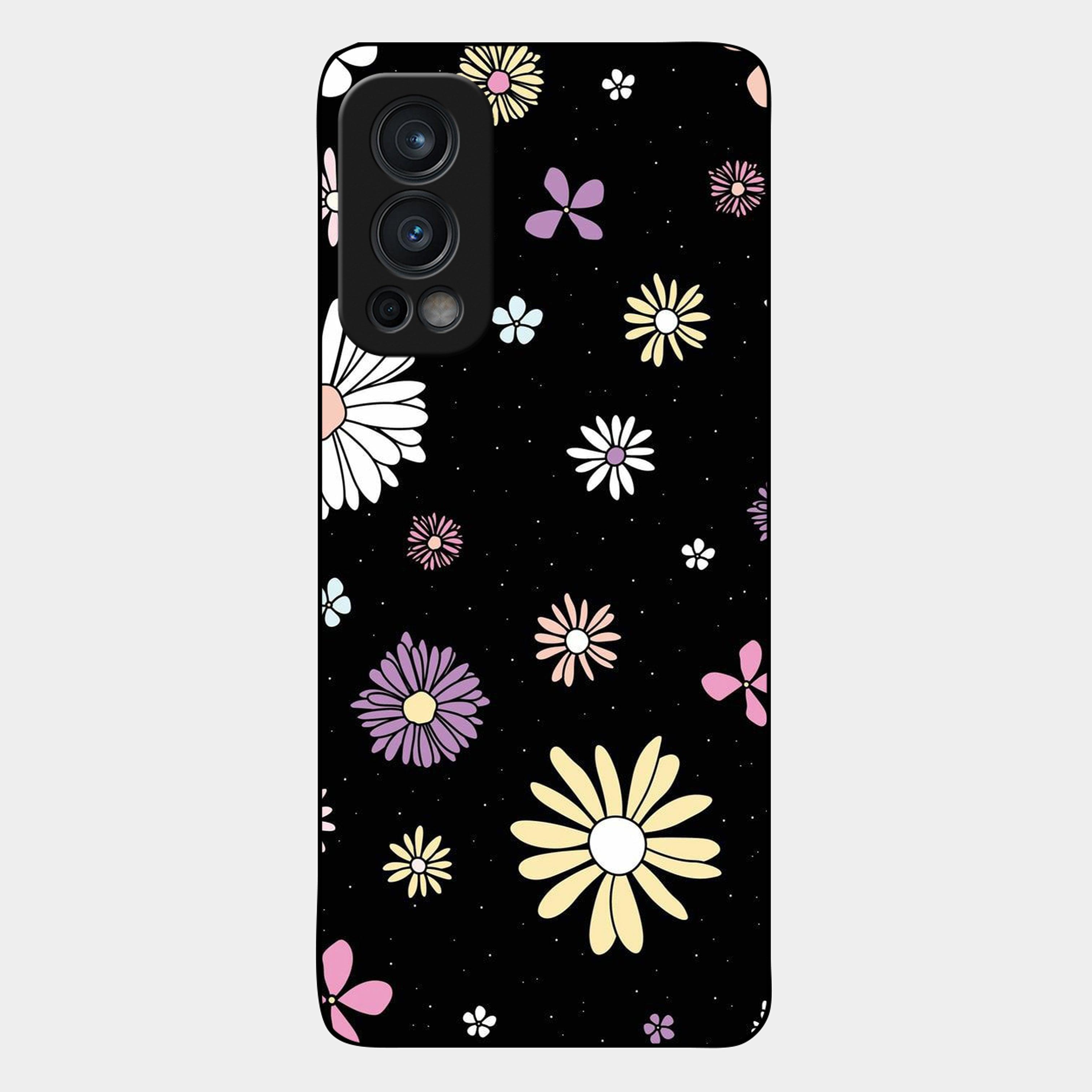 Seamless Floral Glossy Metal Case Cover For OnePlus - ShopOnCliQ