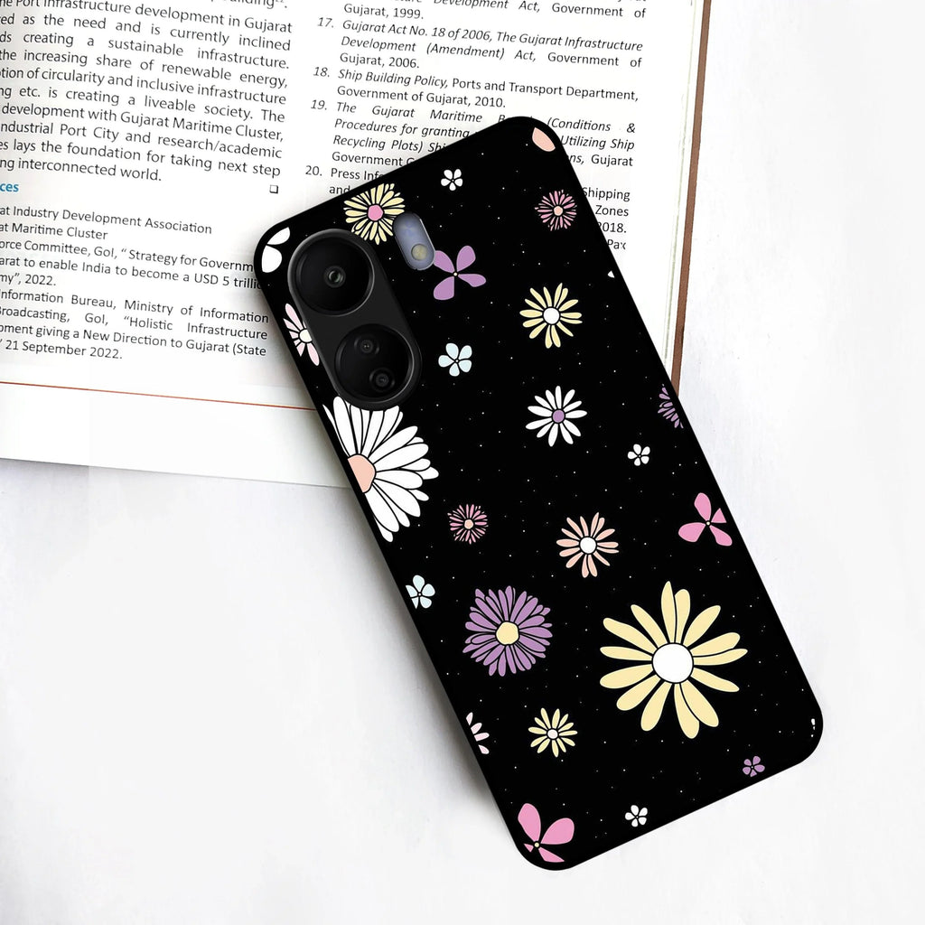 Seamless Floral Glossy Metal Case Cover For Redmi - ShopOnCliQ