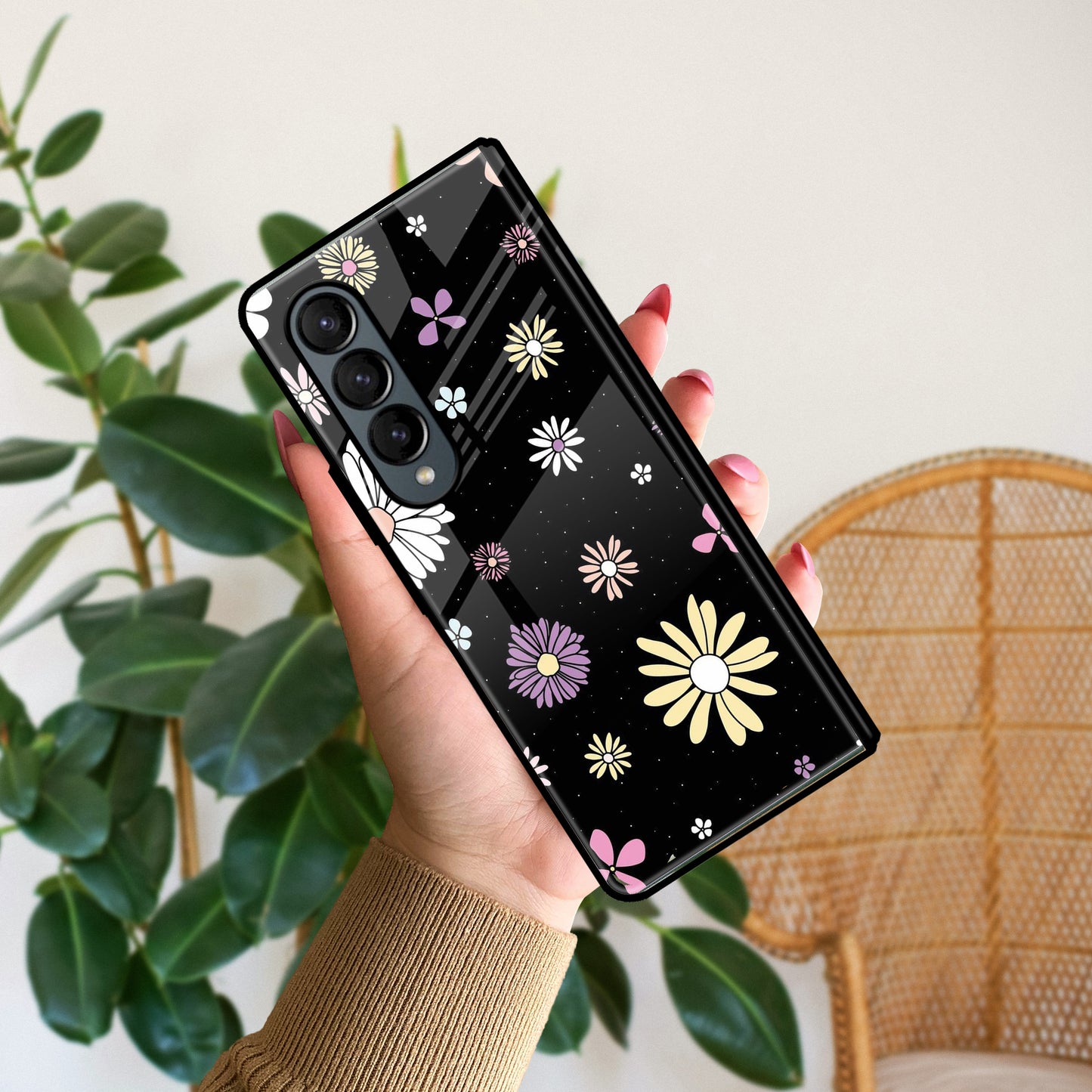 Seamless Floral Glossy Metal Case Cover For Samsung ShopOnCliQ