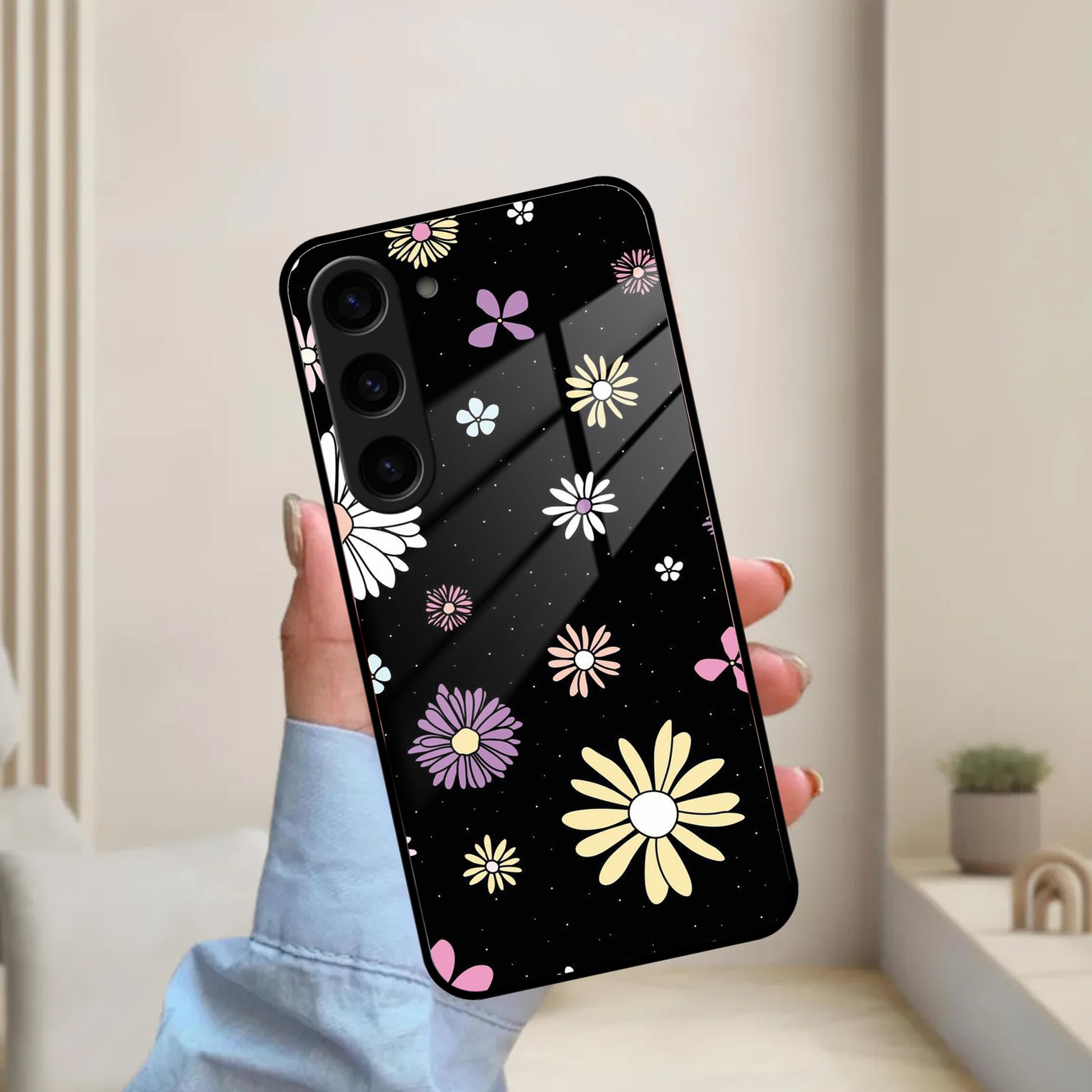 Seamless Floral Glossy Metal Case Cover For Samsung ShopOnCliQ