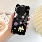 Seamless Floral Glossy Metal Case Cover For Vivo - ShopOnCliQ