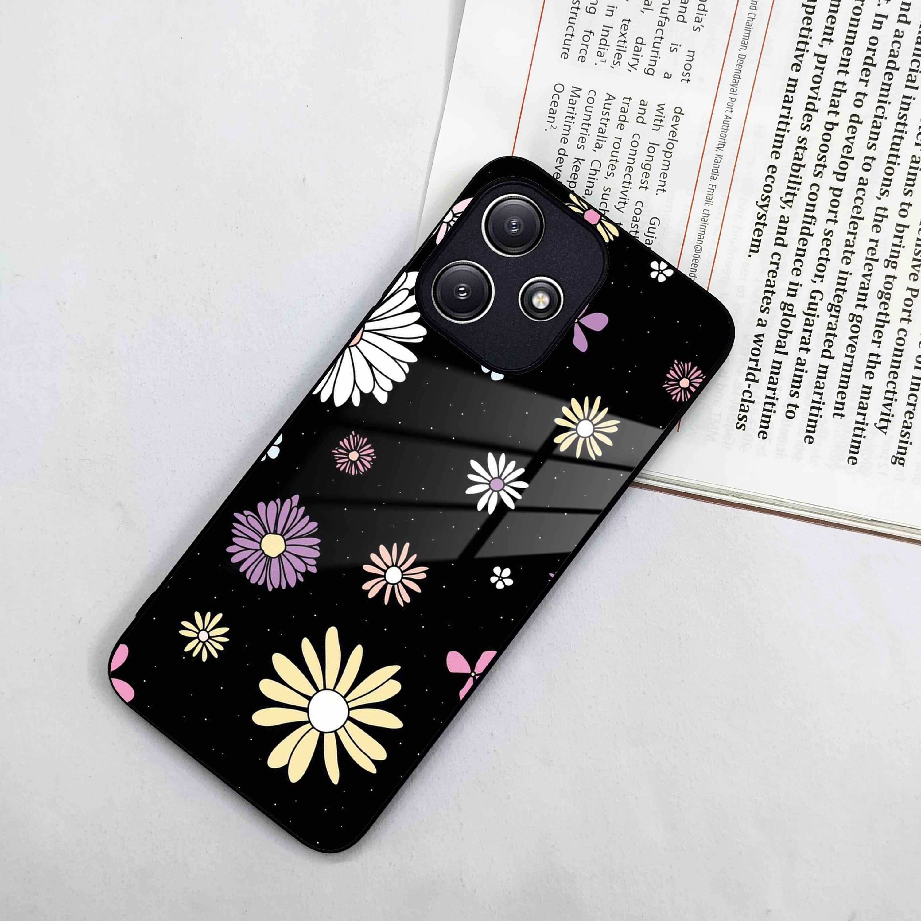 Seamless Floral Print Glass Case Cover For Poco - ShopOnCliQ