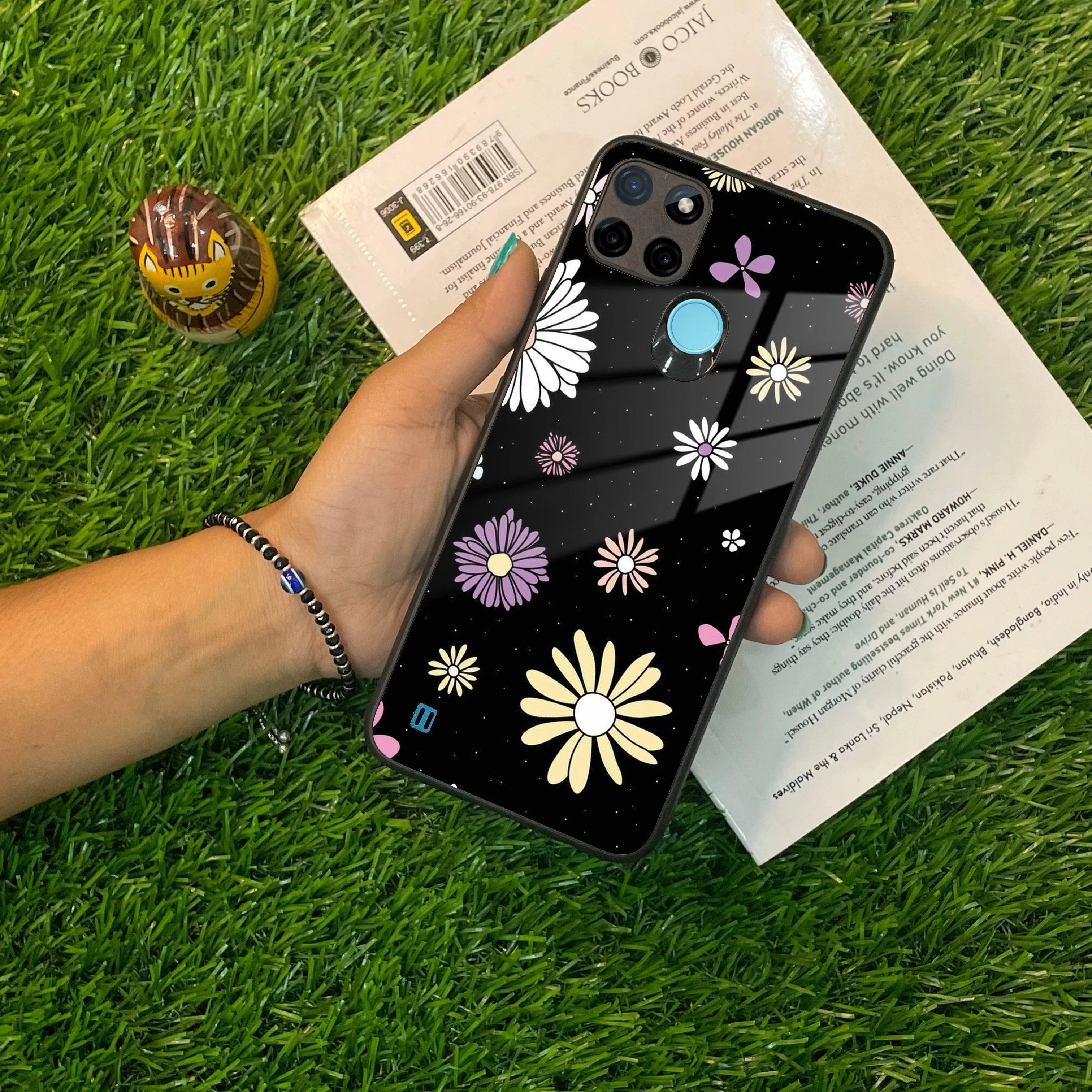 Seamless Floral Print Glass Case Cover For Realme/Narzo - ShopOnCliQ