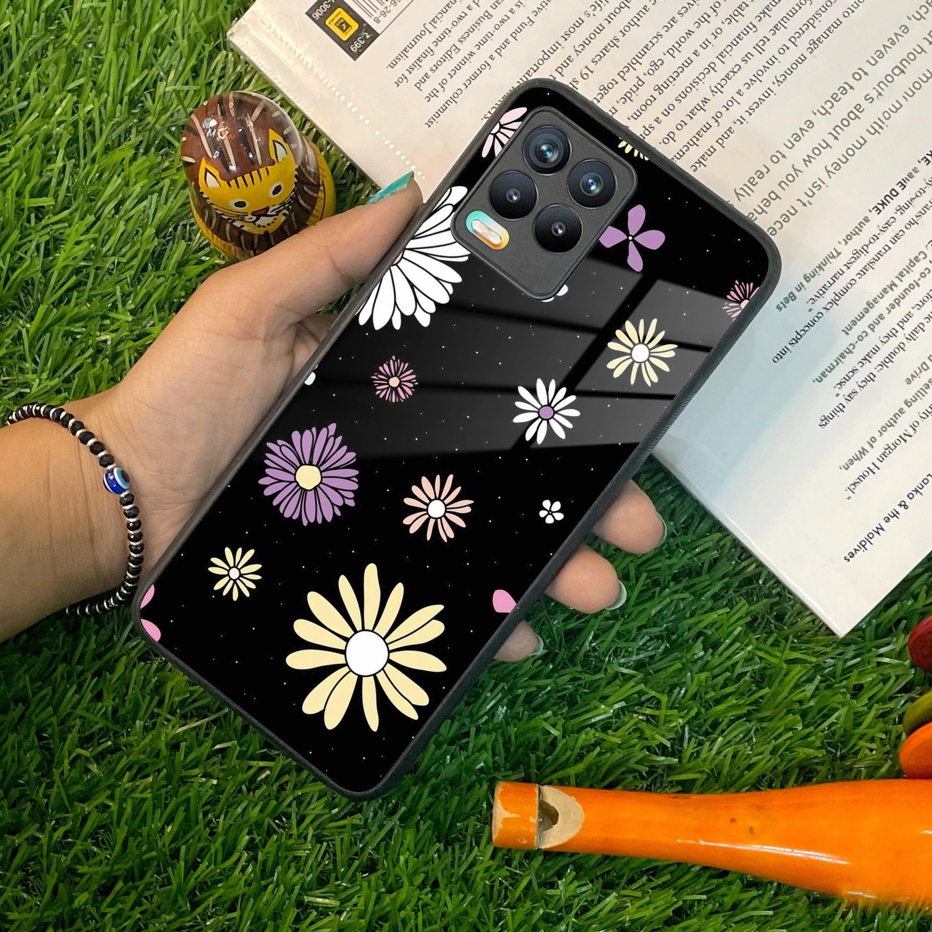 Seamless Floral Print Glass Case Cover For Realme/Narzo - ShopOnCliQ