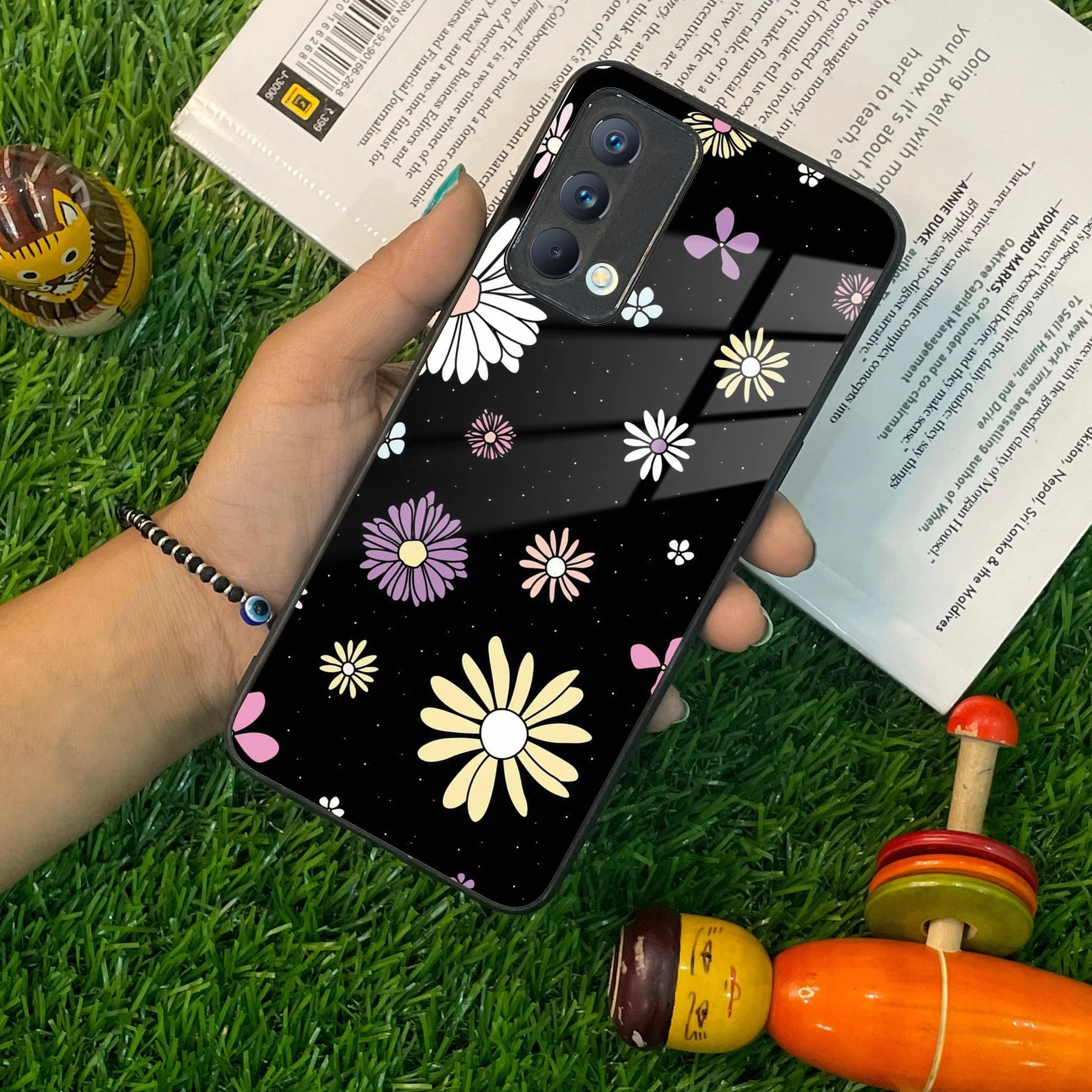 Seamless Floral Print Glass Case Cover For Realme/Narzo - ShopOnCliQ